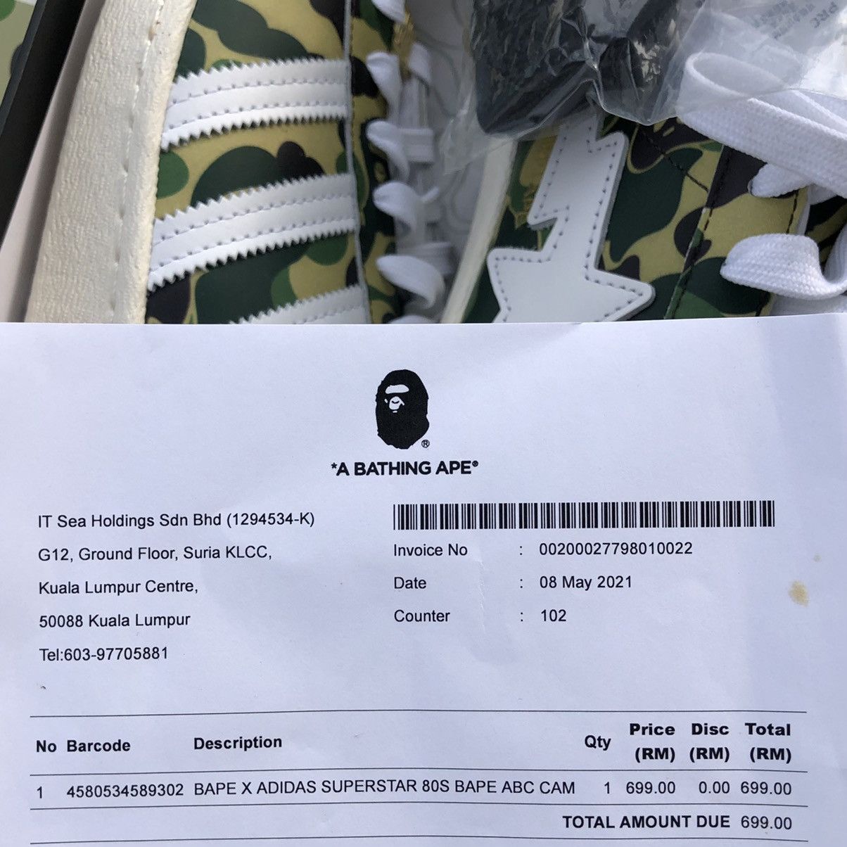 Adidas × Bape Bape x Adidas Superstar 80s Size US 8 / EU 41 - 12 Thumbnail