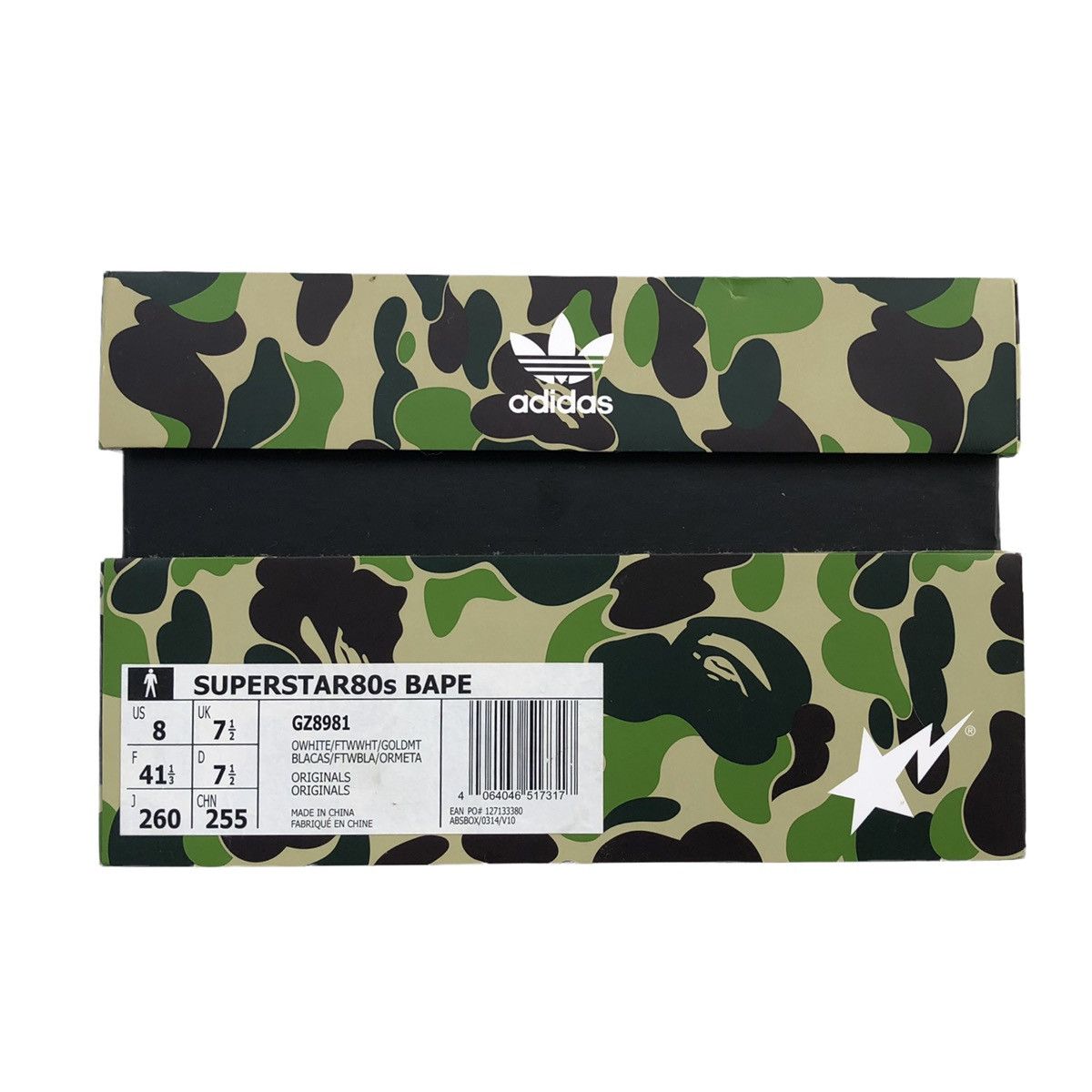 Adidas × Bape Bape x Adidas Superstar 80s Size US 8 / EU 41 - 14 Thumbnail