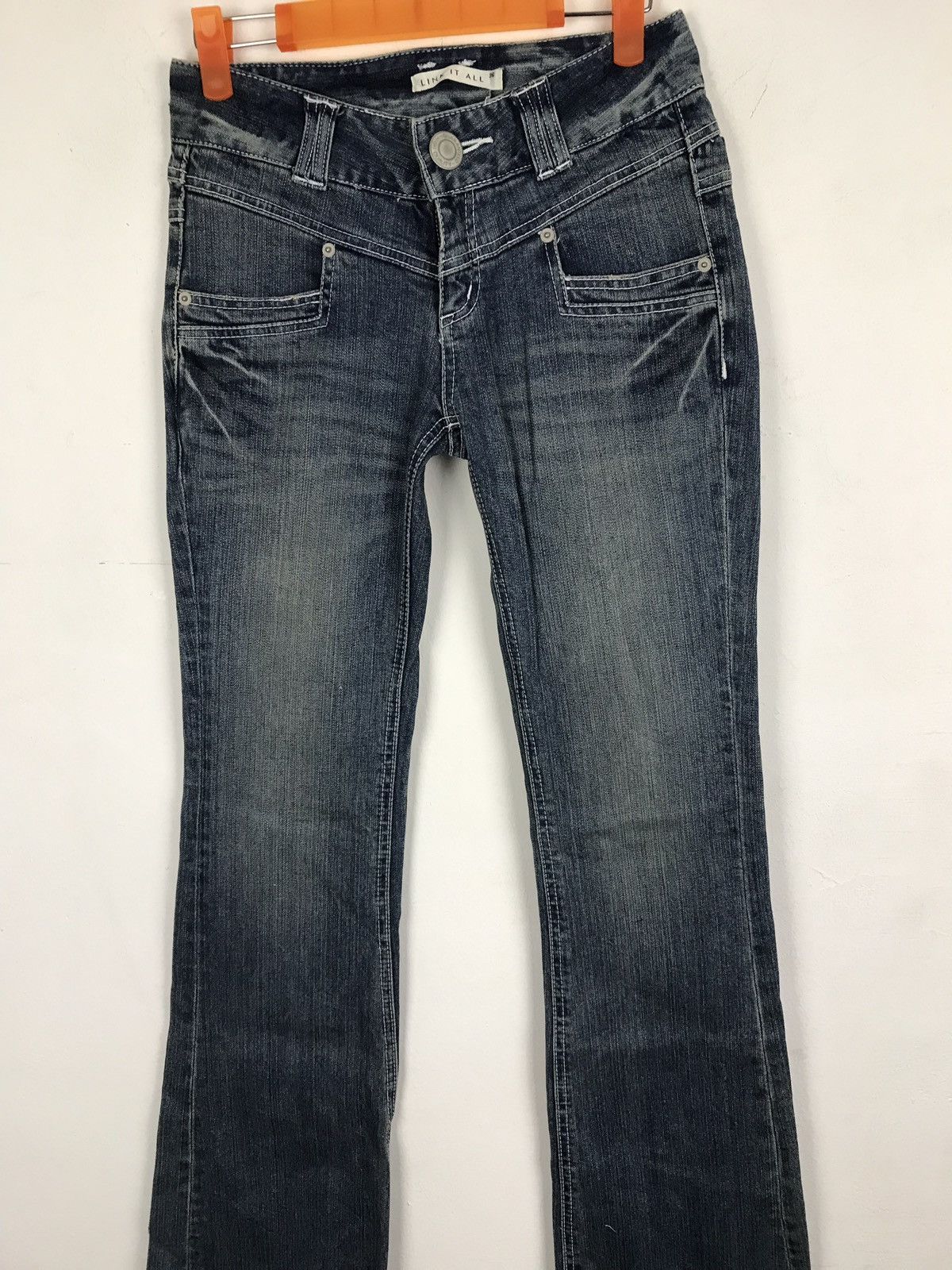 Japanese Brand Link it all Distressed Denim punk style Bootcut Size 26" / US 2 / IT 38 - 3 Thumbnail