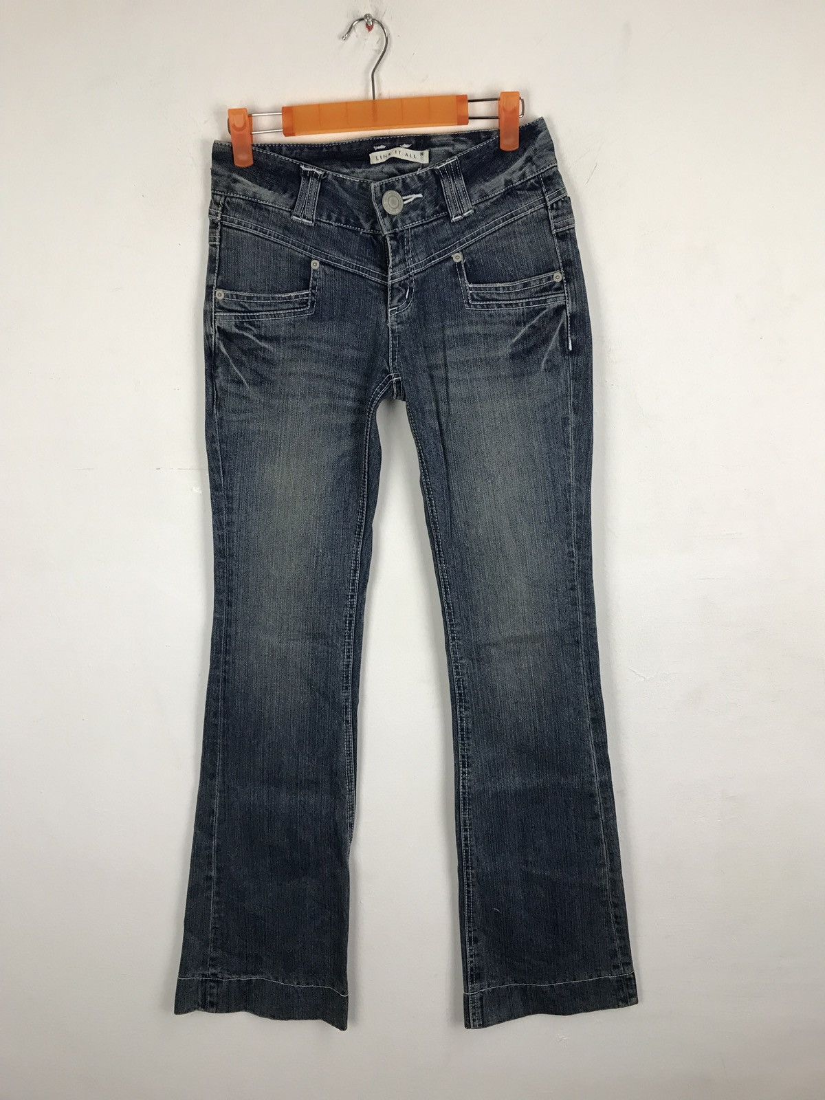 Japanese Brand Link it all Distressed Denim punk style Bootcut Size 26" / US 2 / IT 38 - 2 Thumbnail