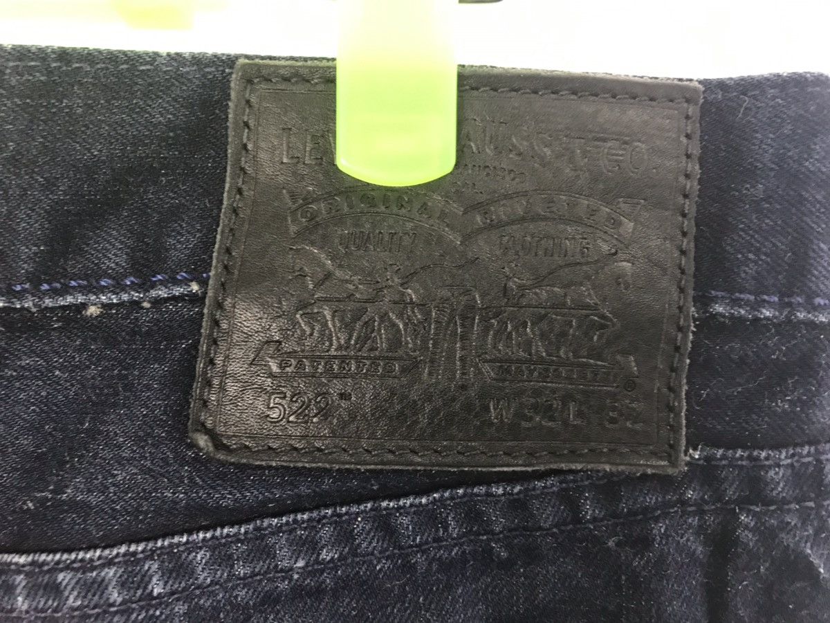 Levi's Levis 522 Selvedge Denim Jeans Bovine Leather Patch Size US 33 - 3 Thumbnail