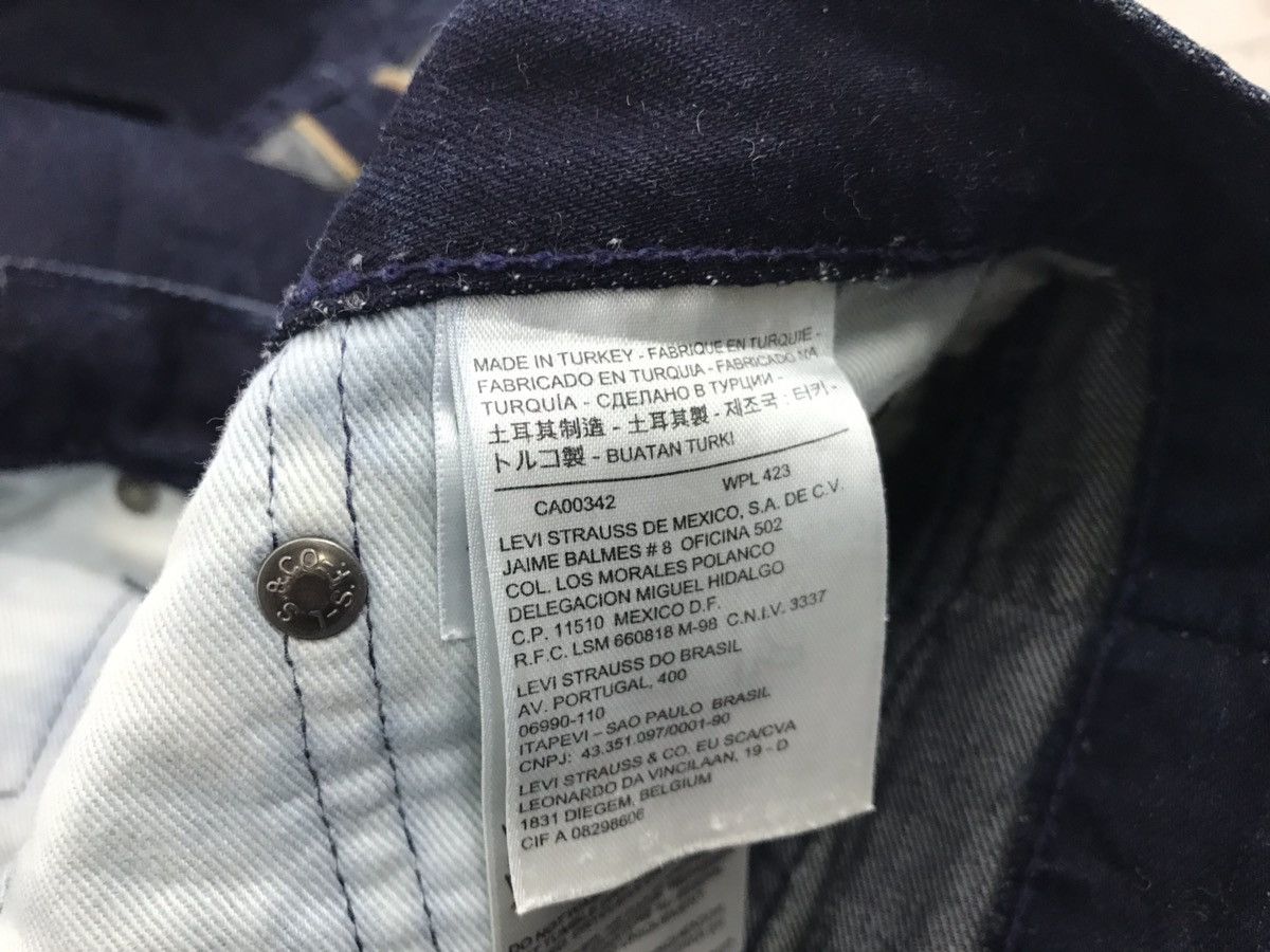 Levi's Levis 522 Selvedge Denim Jeans Bovine Leather Patch Size US 33 - 7 Thumbnail