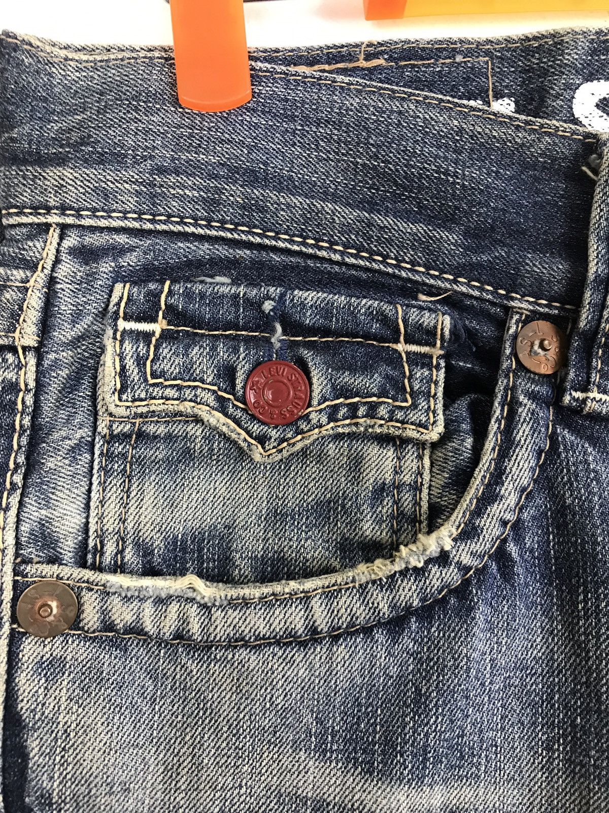 Levi's Levi’s Lvc 502 Blue Denim Jeans Distressed Closed Pockets Size US 32 / EU 48 - 9 Thumbnail