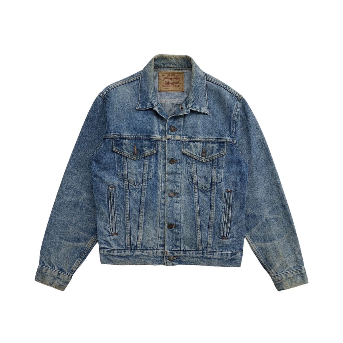 Levi's Vintage 80s Levis Denim Trucker Jacket Made In USA 🇺🇸 Size US S / EU 44-46 / 1 - 1 Thumbnail