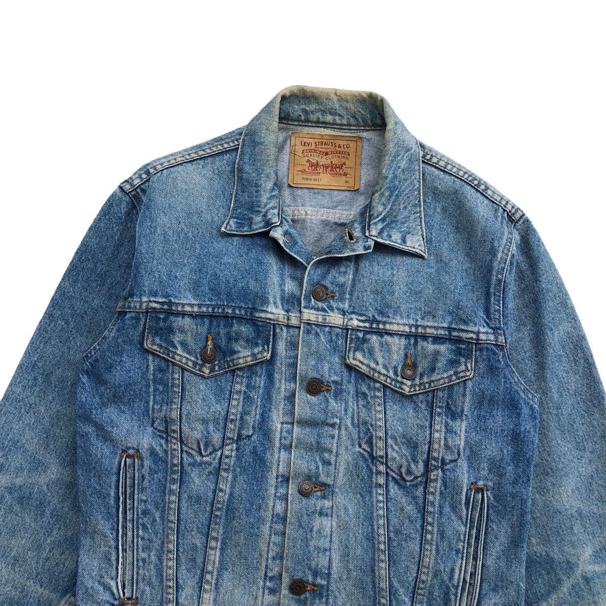 Levi's Vintage 80s Levis Denim Trucker Jacket Made In USA 🇺🇸 Size US S / EU 44-46 / 1 - 2 Thumbnail