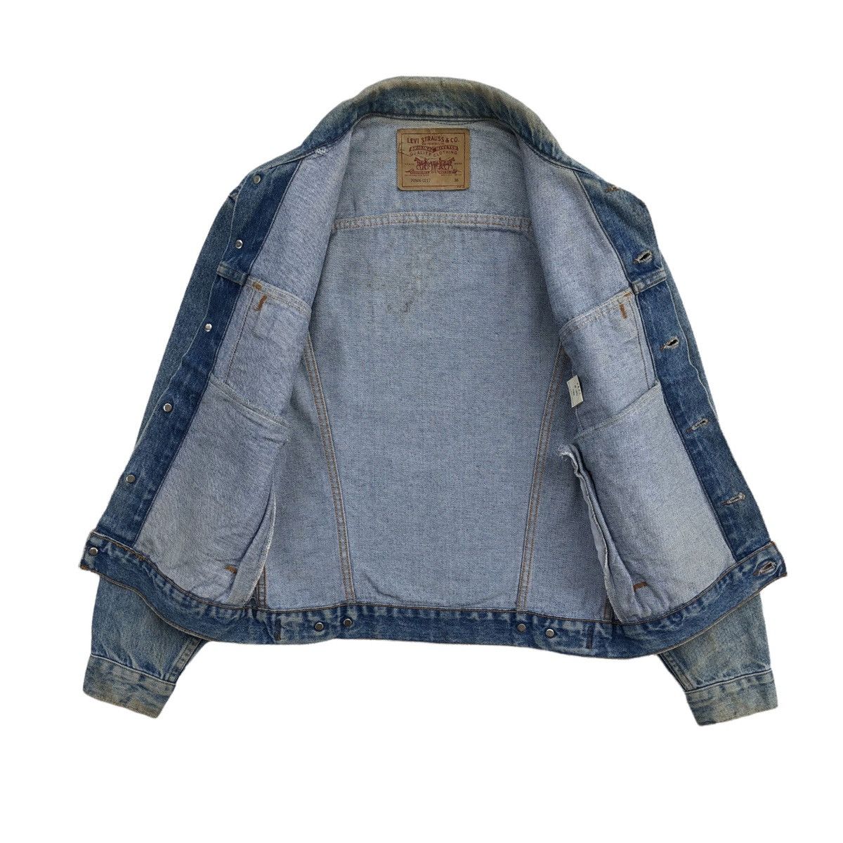 Levi's Vintage 80s Levis Denim Trucker Jacket Made In USA 🇺🇸 Size US S / EU 44-46 / 1 - 7 Thumbnail