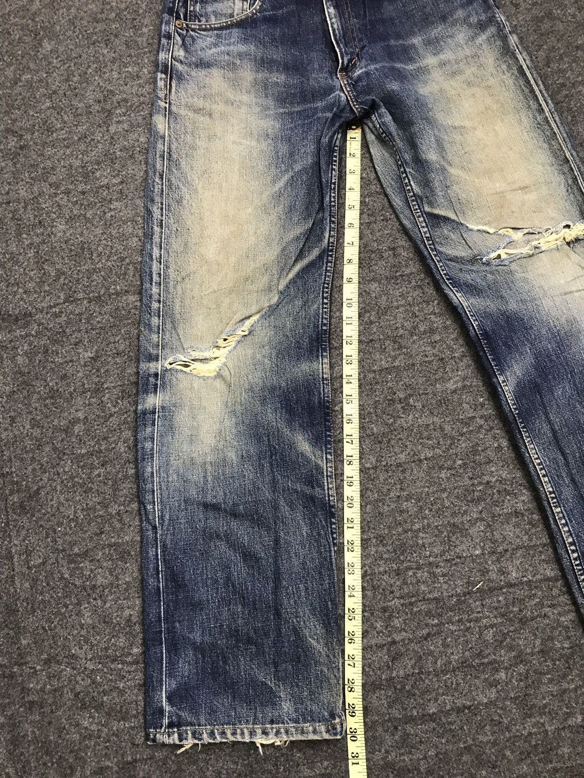 Levi's Vintage Clothing Levi’s 503 Blue Denim Jeans Pant Hype Distressed Size US 30 / EU 46 - 19 Thumbnail