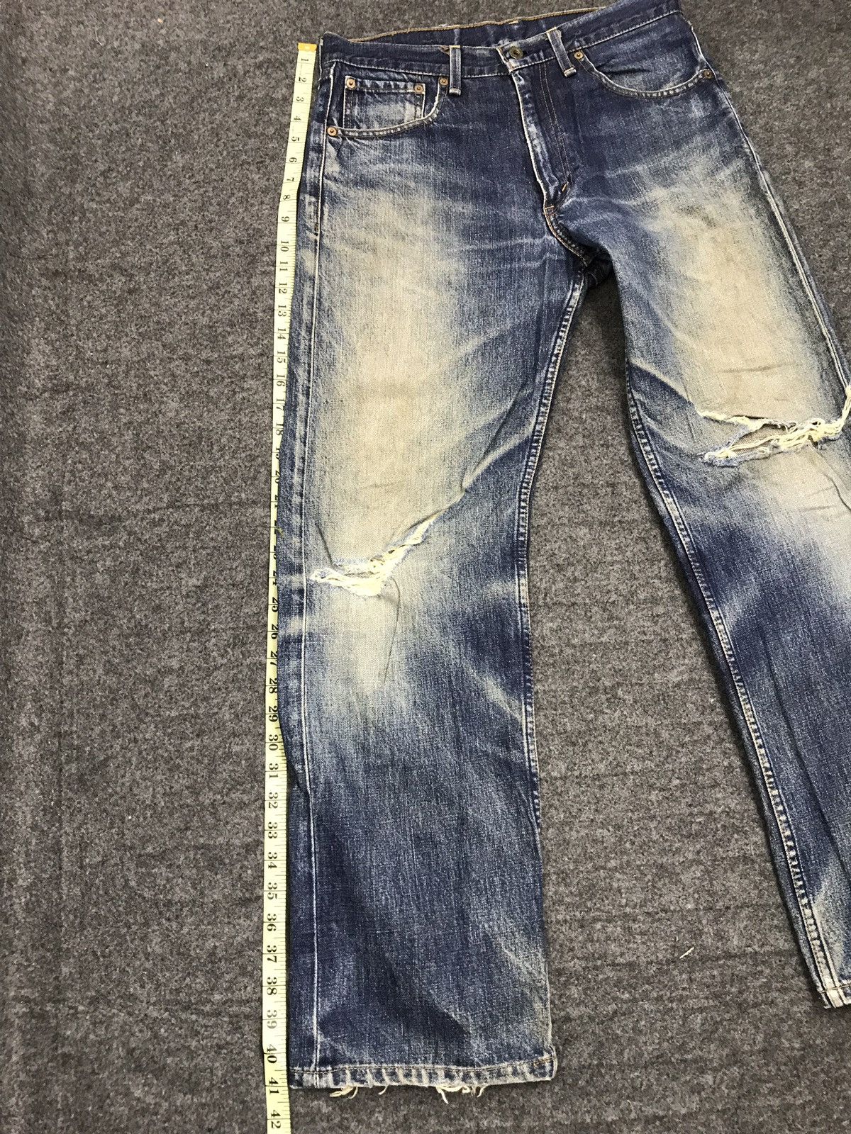 Levi's Vintage Clothing Levi’s 503 Blue Denim Jeans Pant Hype Distressed Size US 30 / EU 46 - 18 Thumbnail