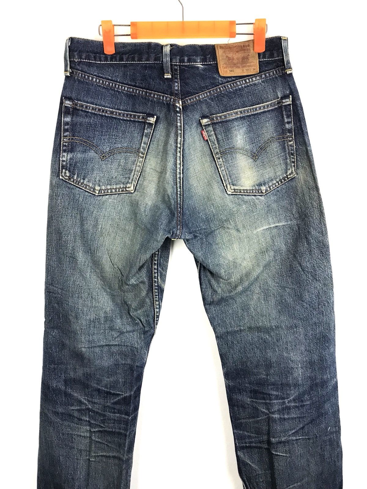Levi's Vintage Clothing Levi’s 503 Blue Denim Jeans Pant Hype Distressed Size US 30 / EU 46 - 4 Thumbnail