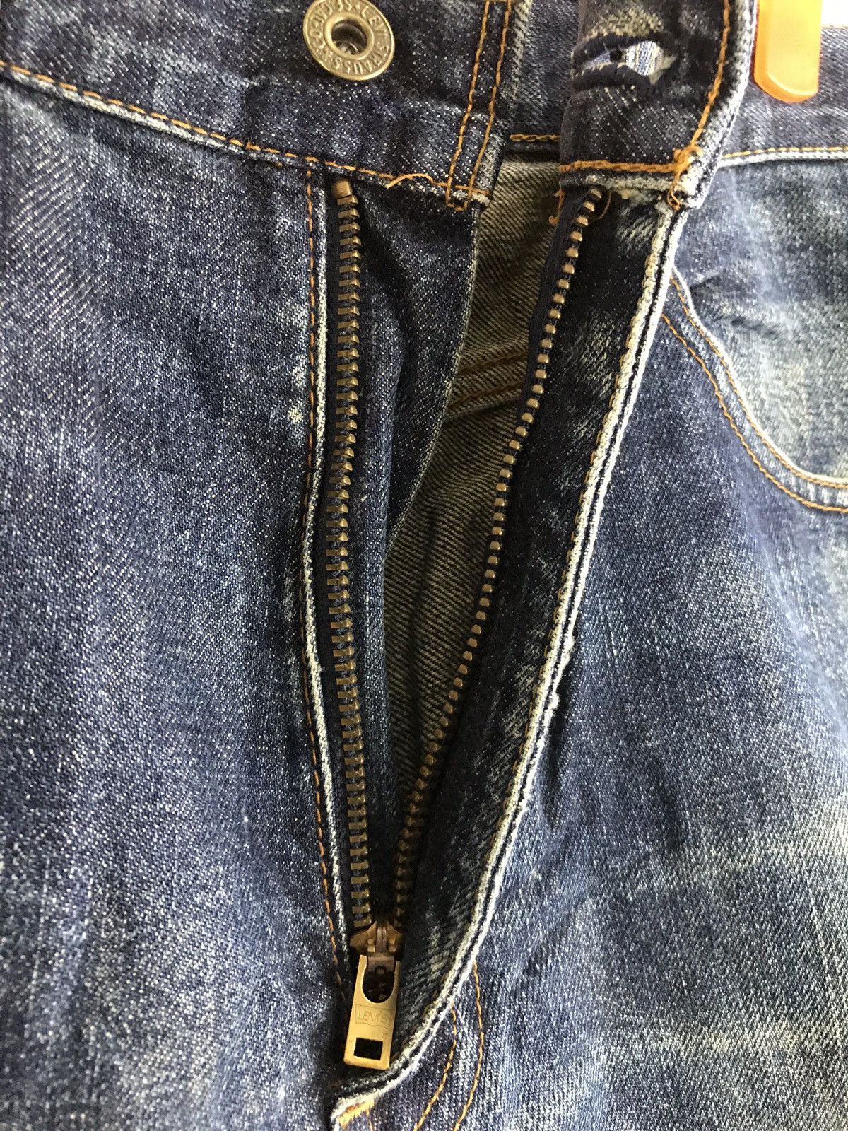 Levi's Vintage Clothing Levi’s 503 Blue Denim Jeans Pant Hype Distressed Size US 30 / EU 46 - 9 Thumbnail