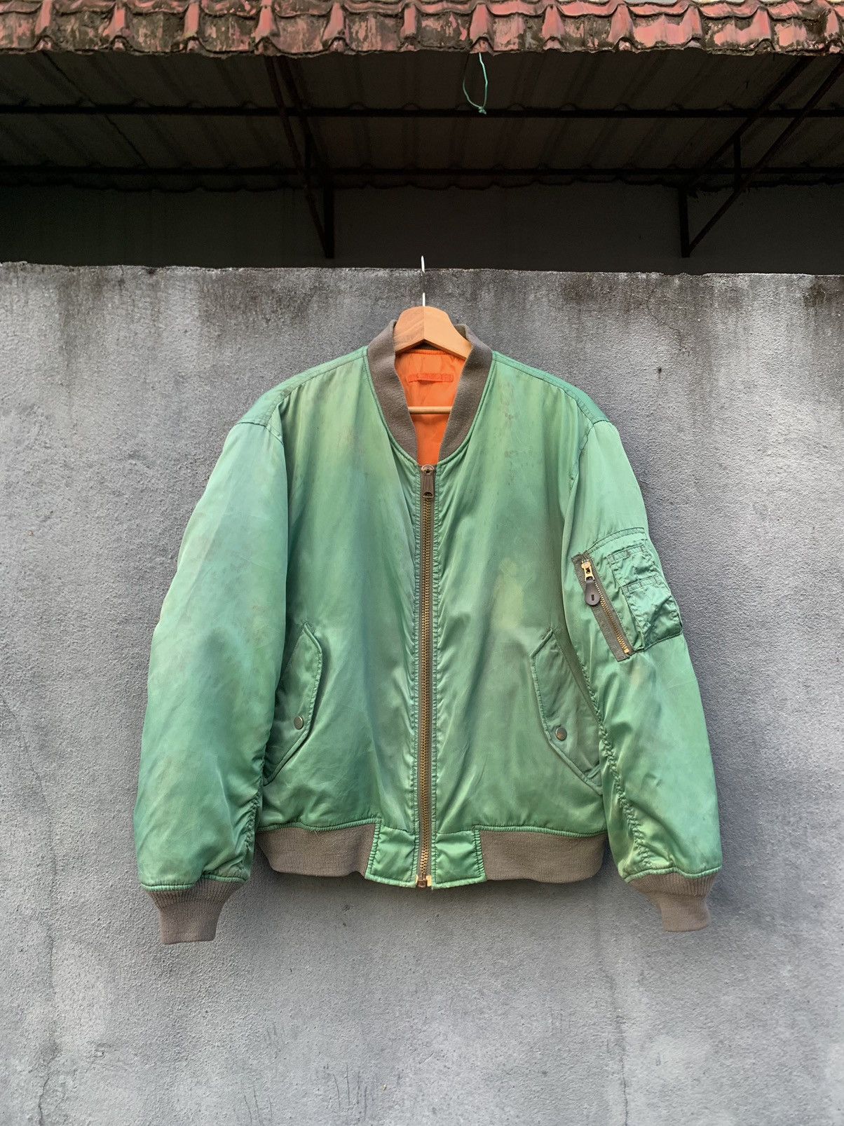 Vintage 🪖Vintage FADED MA-1 Man Intermediate Bomber Jacket Size US M / EU 48-50 / 2 - 2 Thumbnail