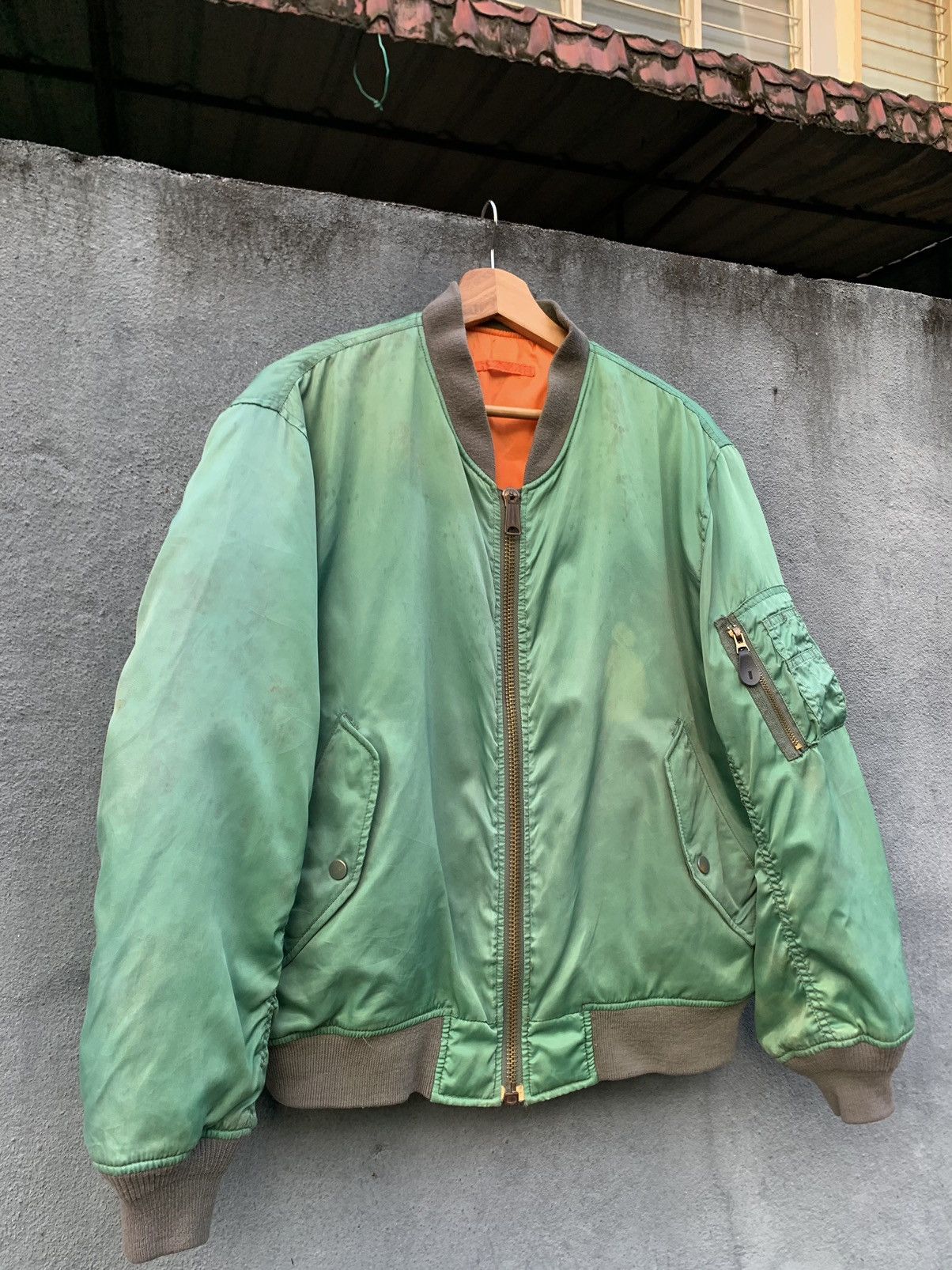 Vintage 🪖Vintage FADED MA-1 Man Intermediate Bomber Jacket Size US M / EU 48-50 / 2 - 4 Thumbnail