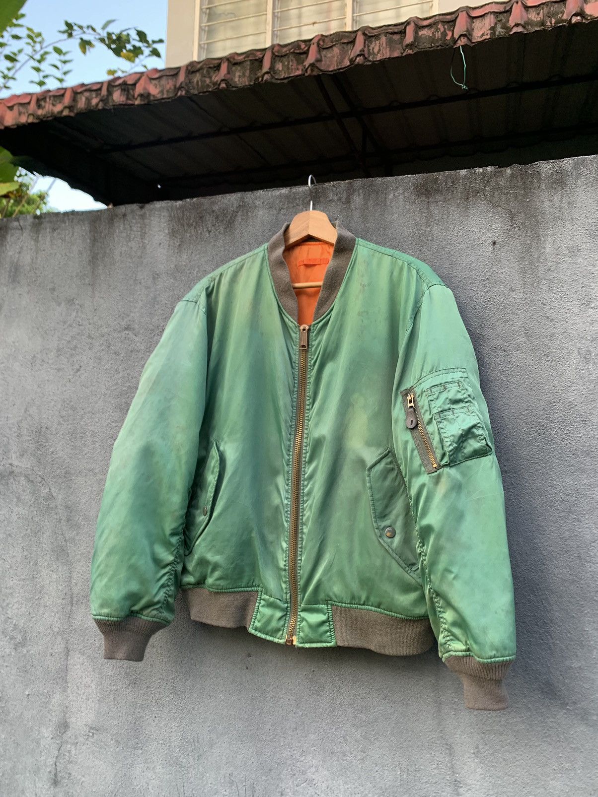 Vintage 🪖Vintage FADED MA-1 Man Intermediate Bomber Jacket Size US M / EU 48-50 / 2 - 1 Thumbnail