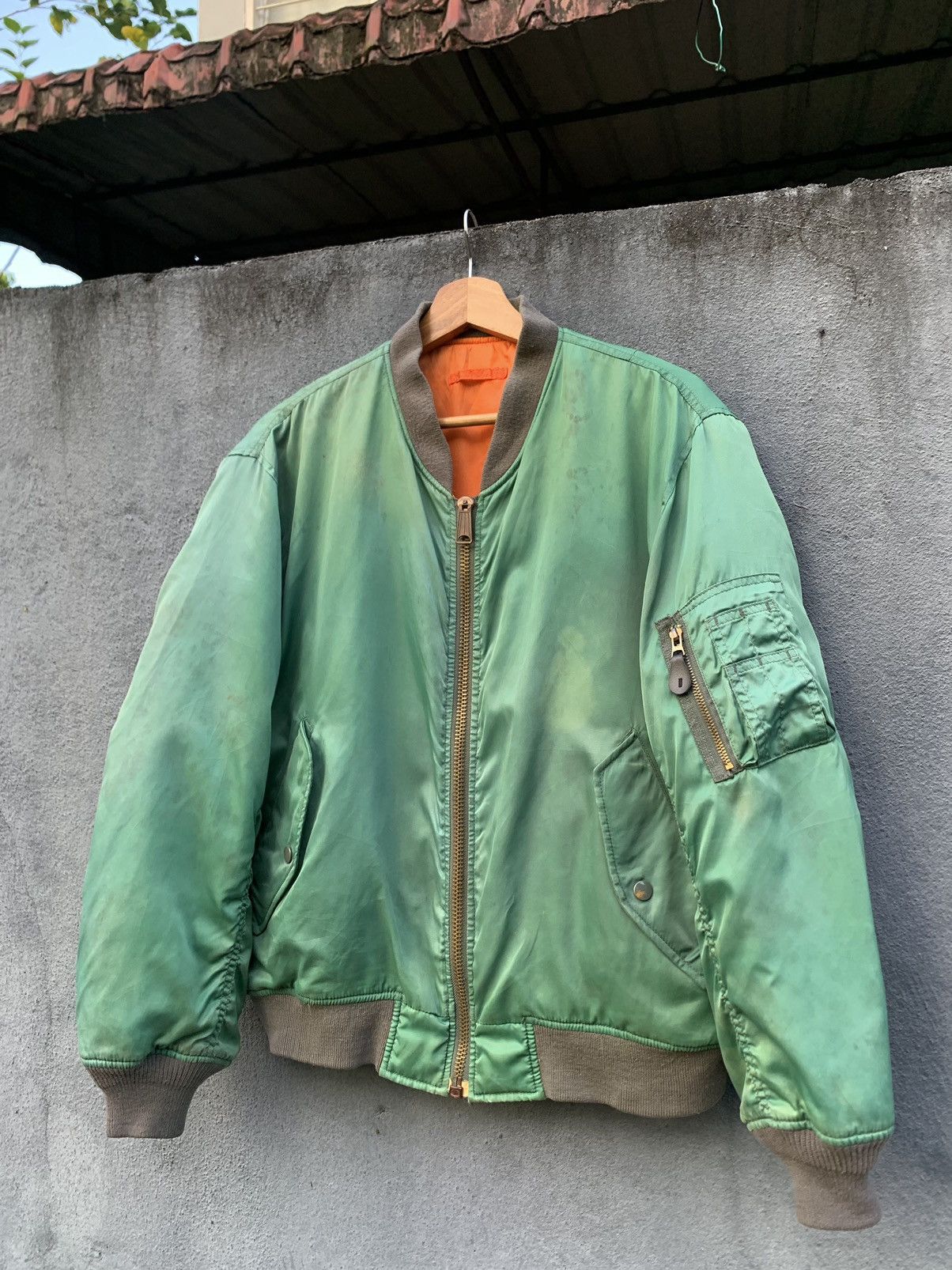 Vintage 🪖Vintage FADED MA-1 Man Intermediate Bomber Jacket Size US M / EU 48-50 / 2 - 5 Thumbnail