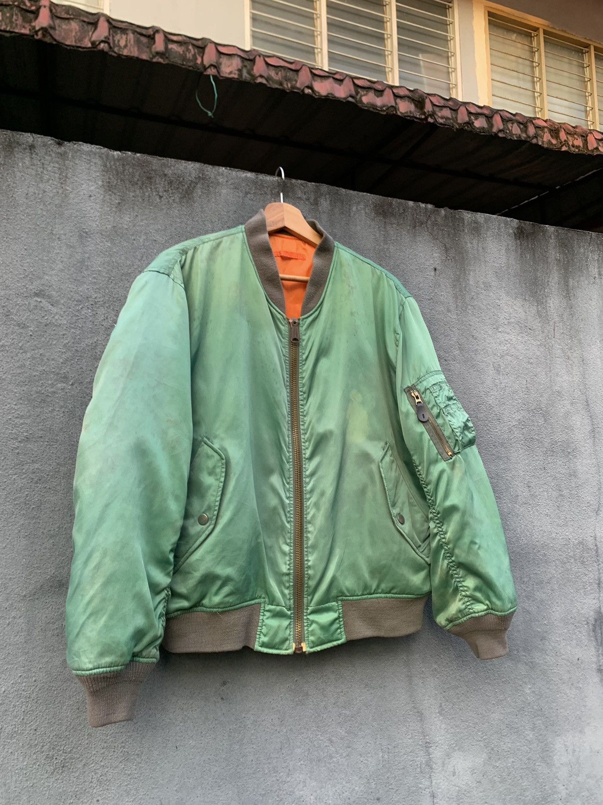 Vintage 🪖Vintage FADED MA-1 Man Intermediate Bomber Jacket Size US M / EU 48-50 / 2 - 3 Thumbnail