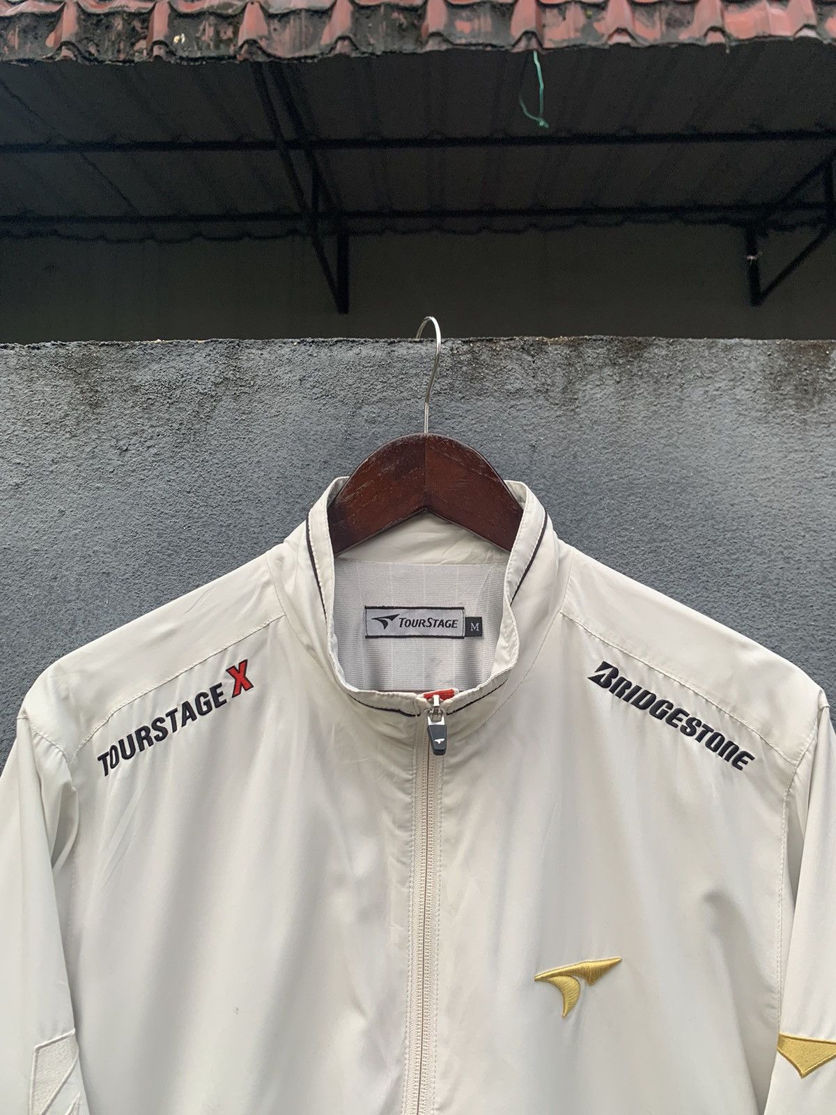 Japanese Brand VINTAGE TOUR STAGE BRIDGESTONE HALF ZIPPER JACKET Size US M / EU 48-50 / 2 - 9 Thumbnail