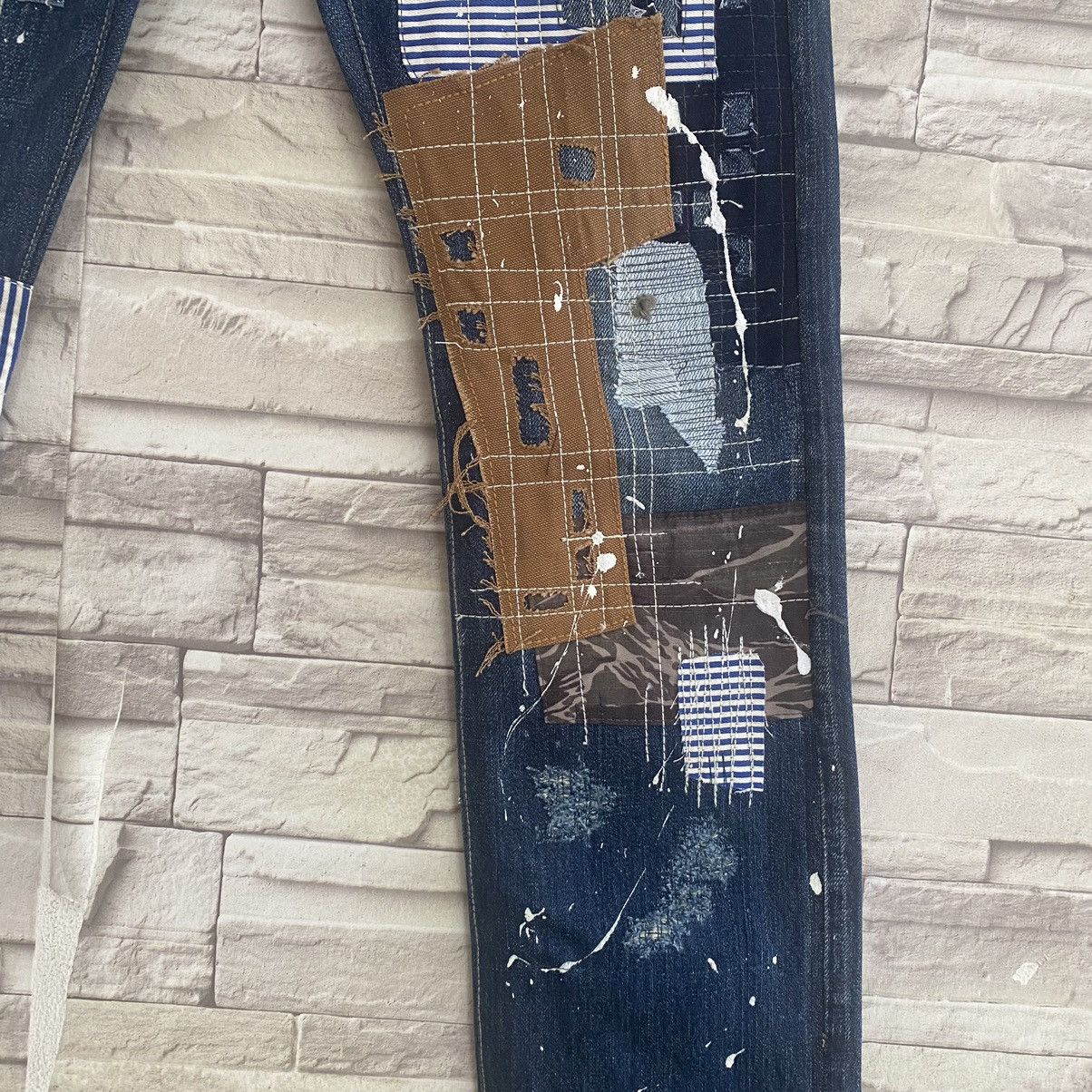 Kapital Kapital Boro Sashiko Patchwork Denim Selvedge Reworked Fit Size US 28 / EU 44 - 10 Thumbnail