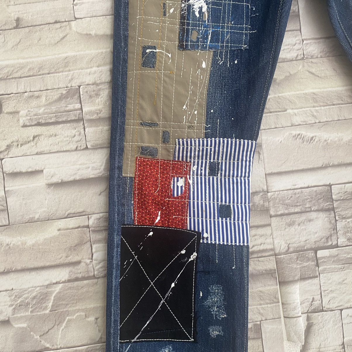 Kapital Kapital Boro Sashiko Patchwork Denim Selvedge Reworked Fit Size US 28 / EU 44 - 8 Thumbnail
