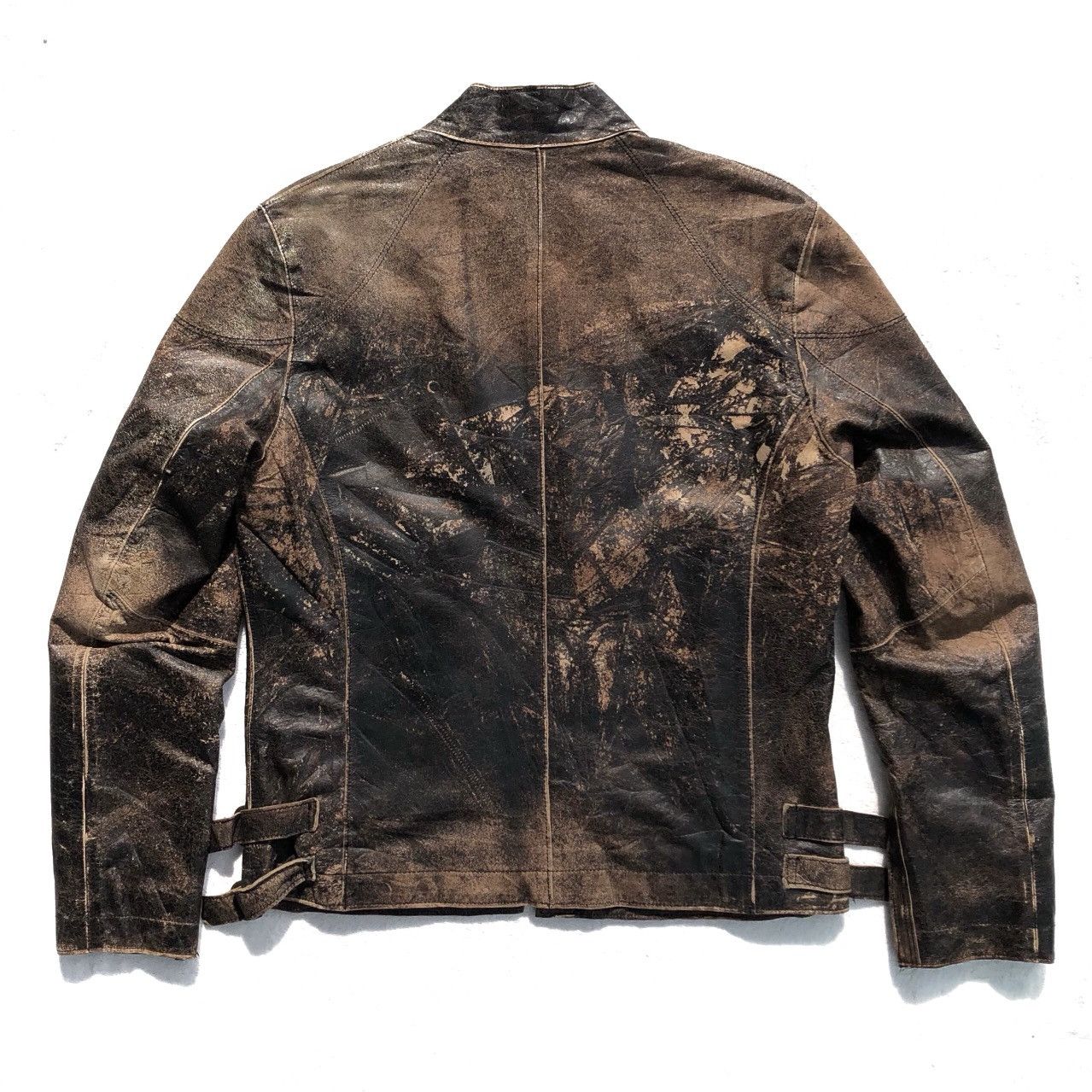 Issey Miyake Vintage Tete Homme Faded Sheepskin Leather Biker Jacket Size US M / EU 48-50 / 2 - 4 Thumbnail