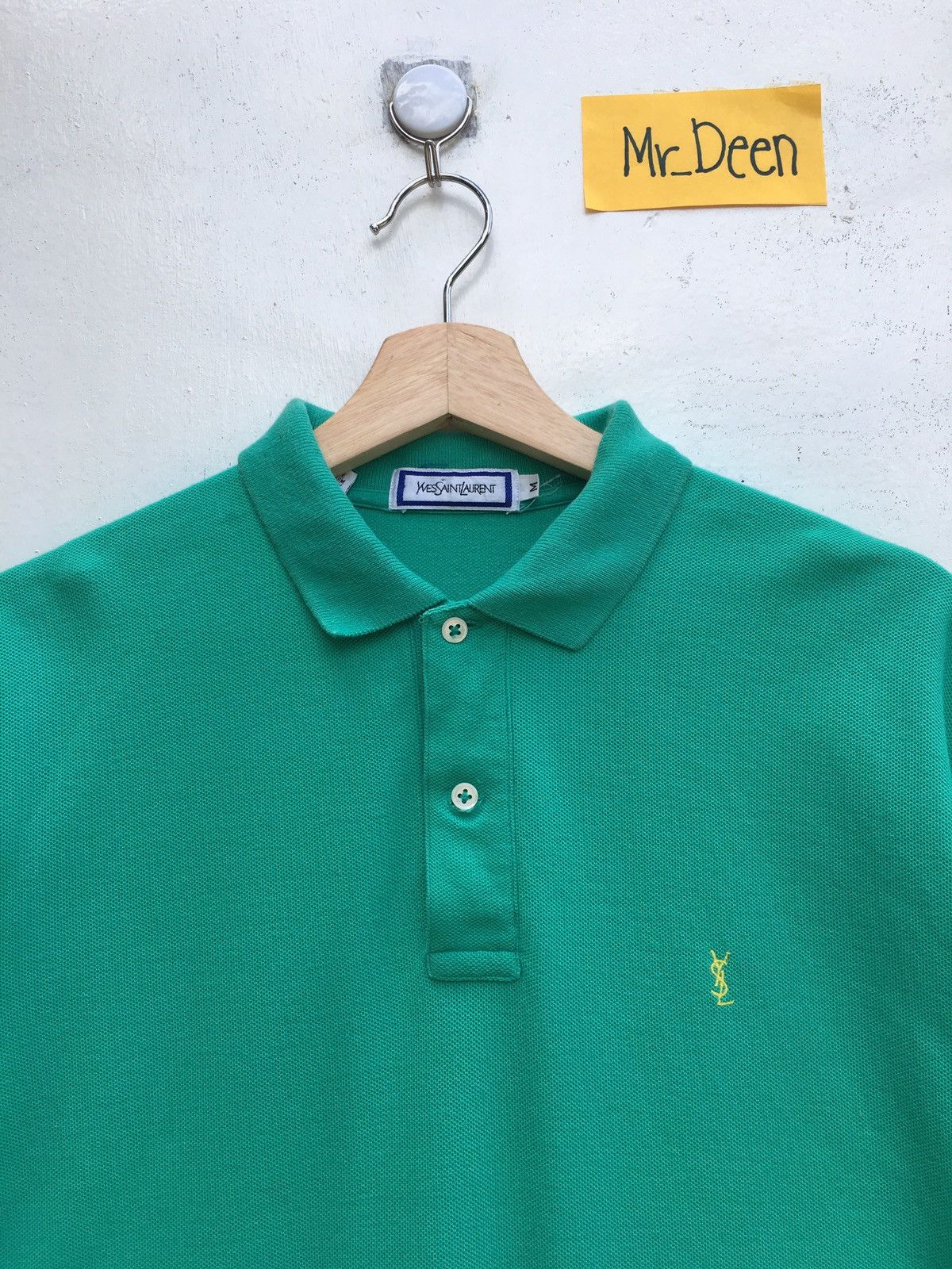 Vintage 90s Yves Saint Laurent YSL Polo Shirt small Logo