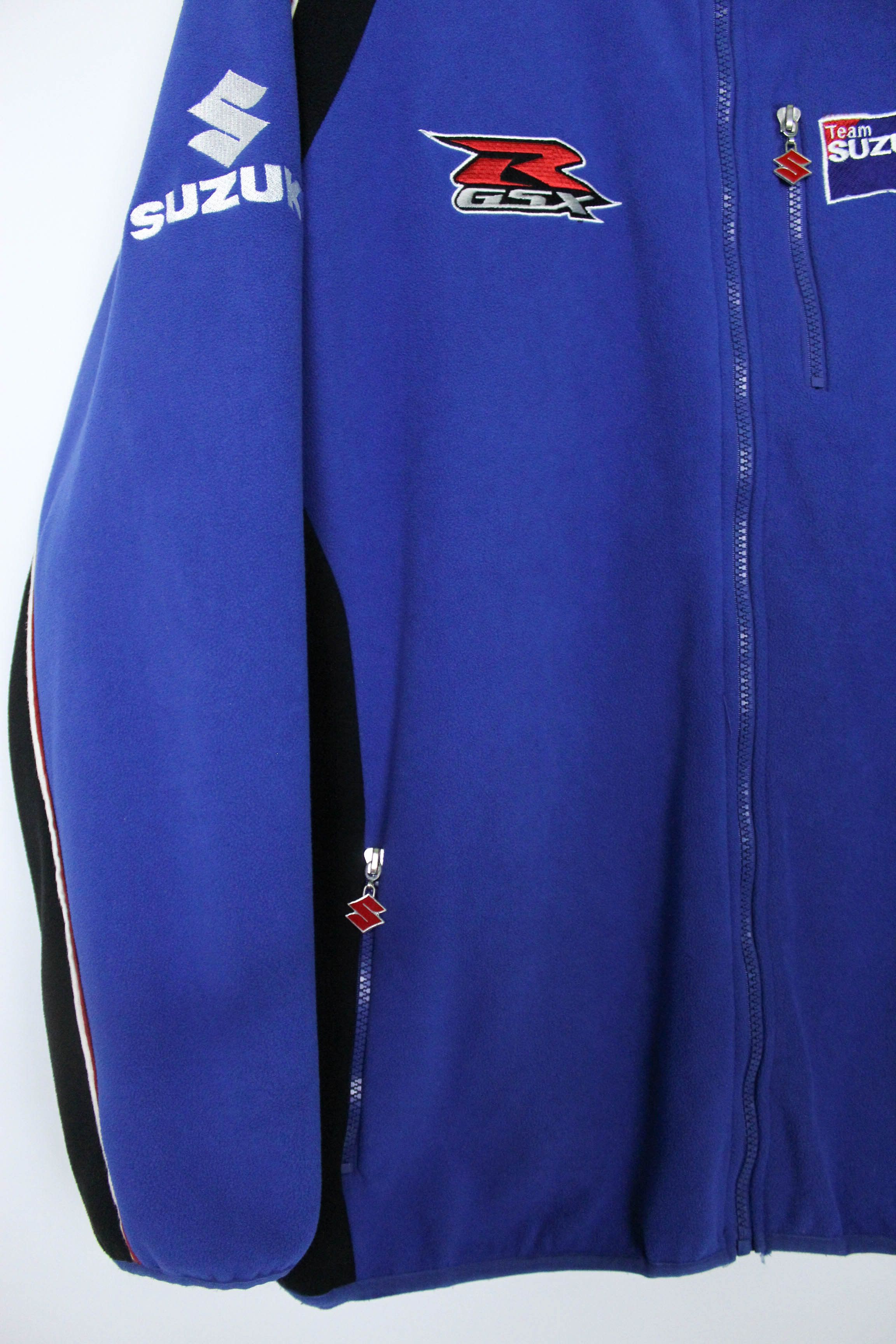 Vintage Suzuki Team GSX-R Official Fleece Full Zip Jacket Size XL Size US XL / EU 56 / 4 - 5 Thumbnail