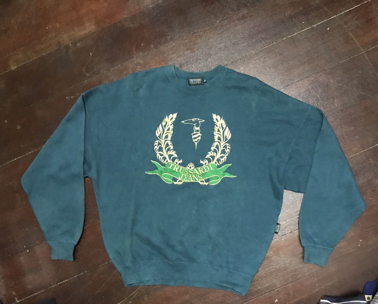 Designer × Trussardi Trussardi jeans beggie embroidered logo crewneck sweatshirt Size US M / EU 48-50 / 2 - 9 Thumbnail