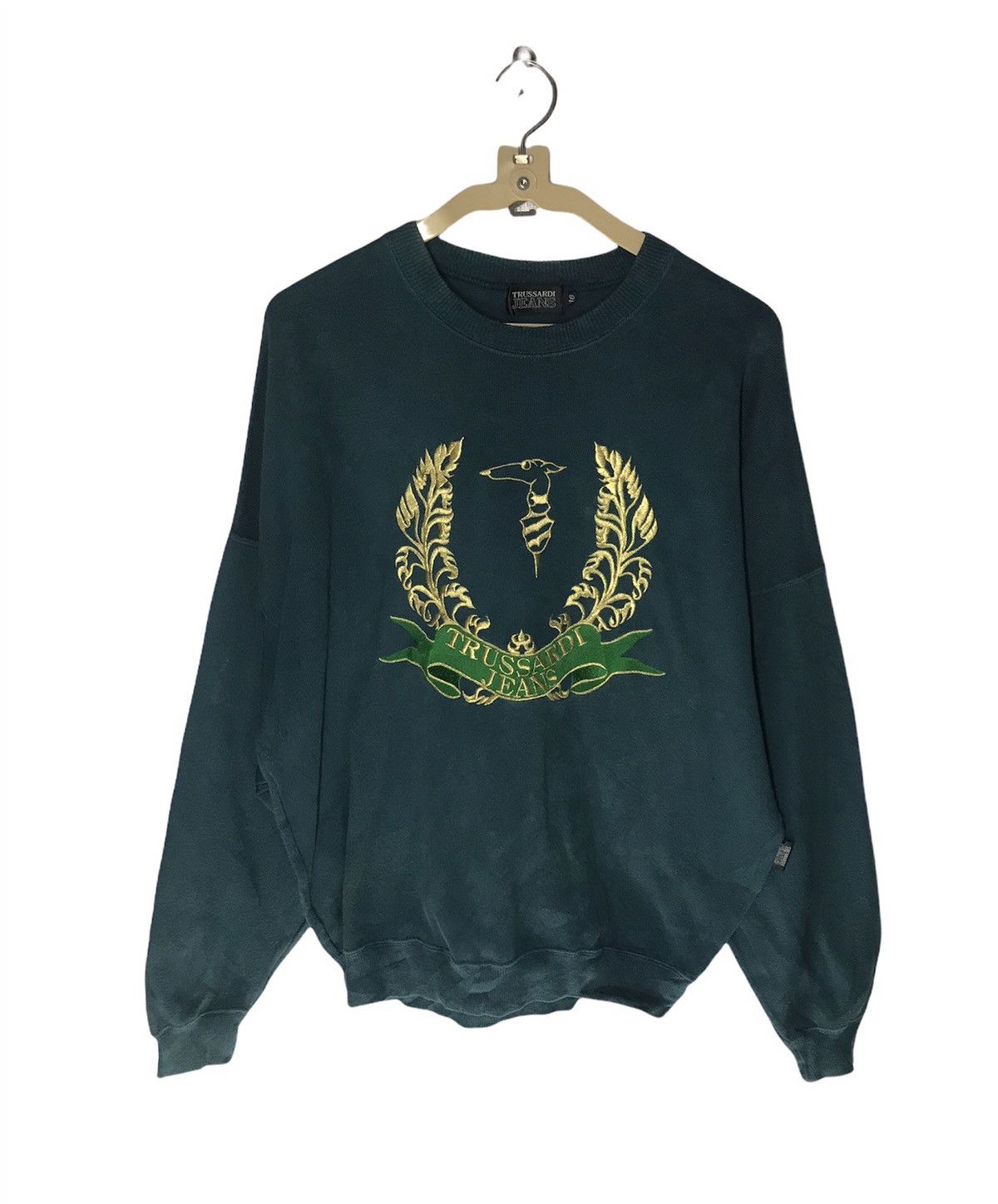 Trussardi jeans beggie embroidered logo crewneck sweatshirt