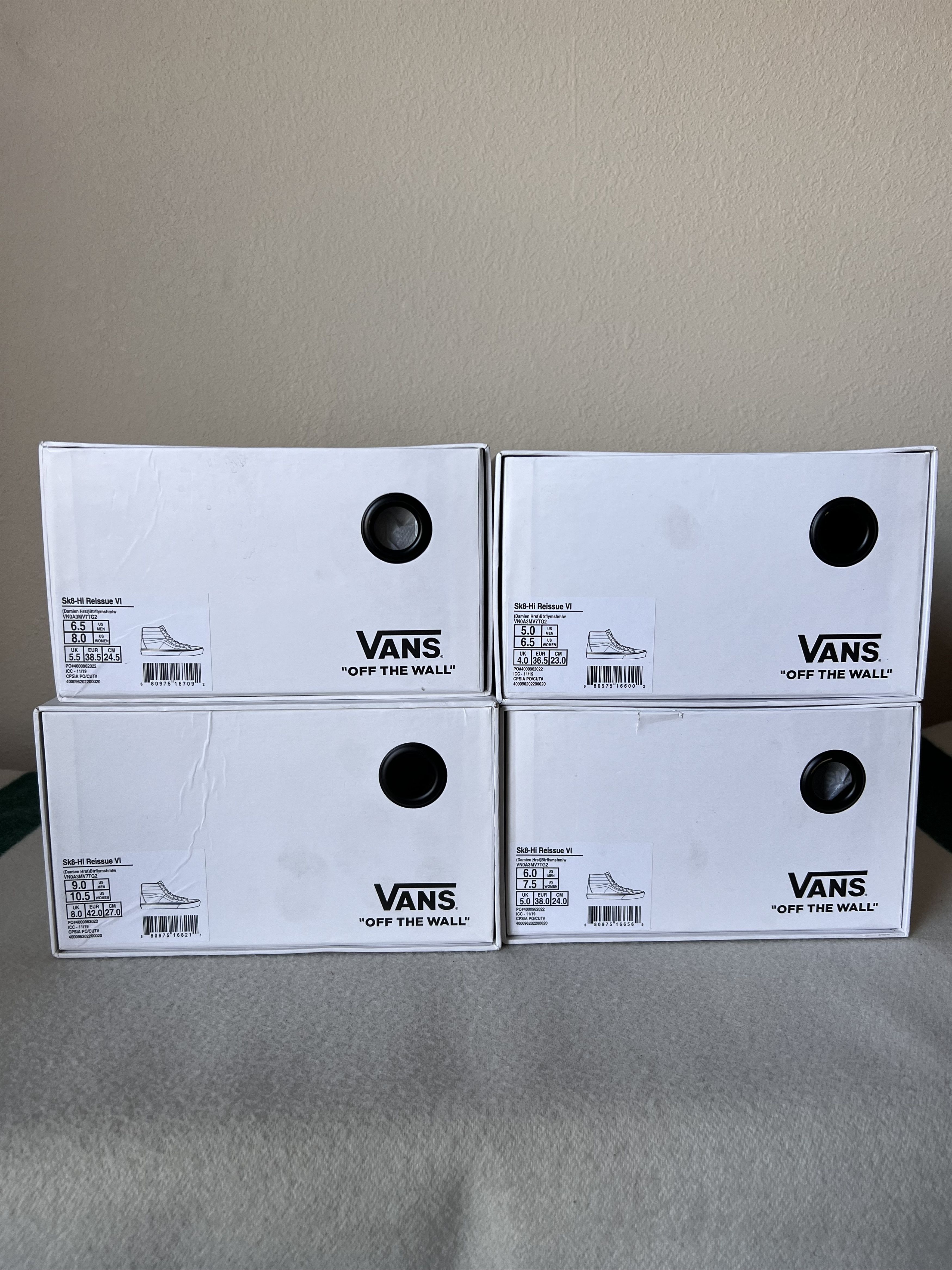 Damien Hirst × Vans Damien Hirst Vans Sk8 Hi Butterflies Size US 7.5 / IT 37.5 - 7 Thumbnail