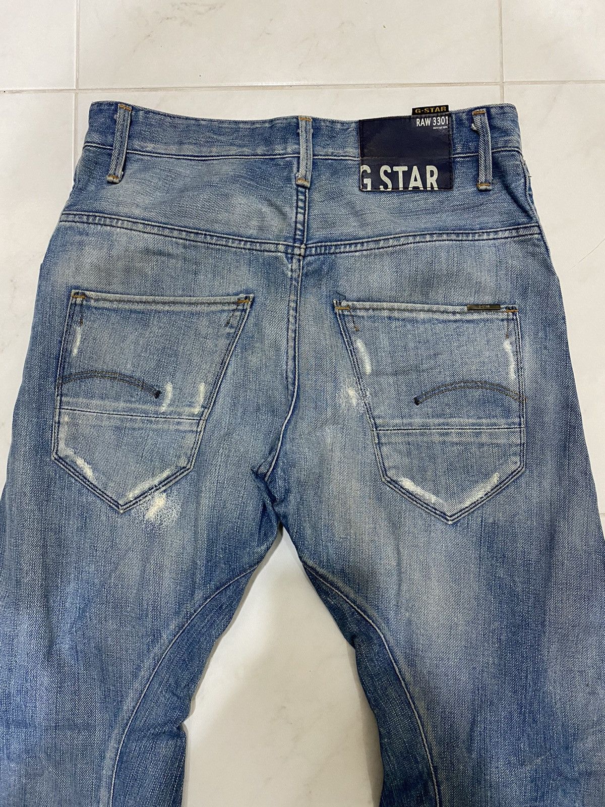 G-Star G-Star RAW 3301 Distressed Jean Size US 32 / EU 48 - 11 Thumbnail