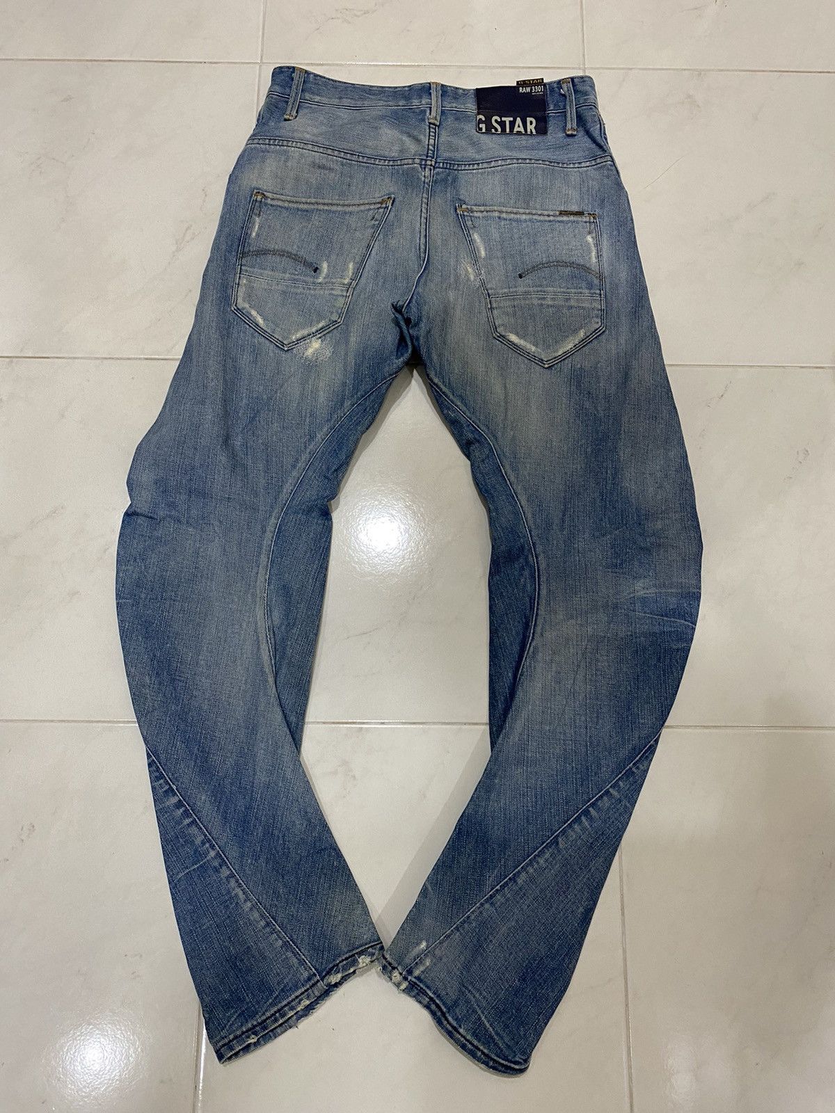 G-Star G-Star RAW 3301 Distressed Jean Size US 32 / EU 48 - 10 Thumbnail