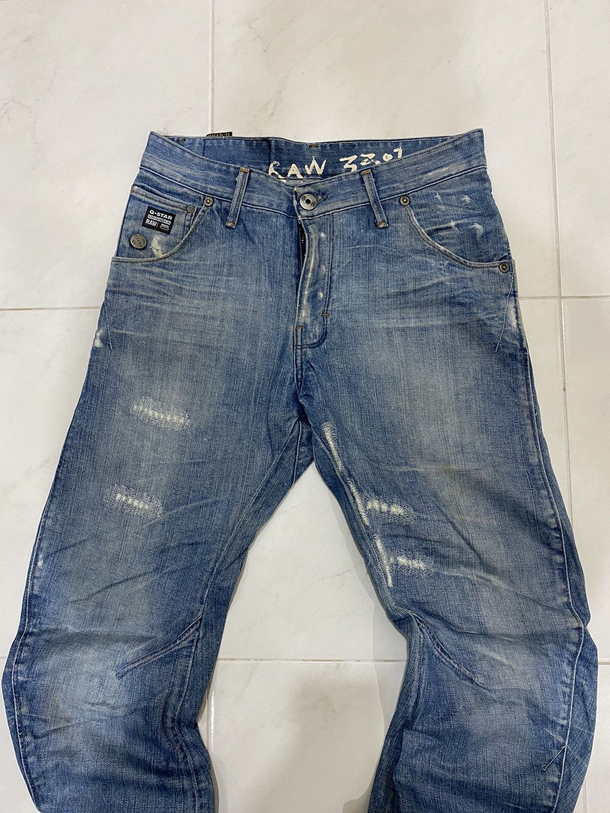G-Star G-Star RAW 3301 Distressed Jean Size US 32 / EU 48 - 3 Thumbnail