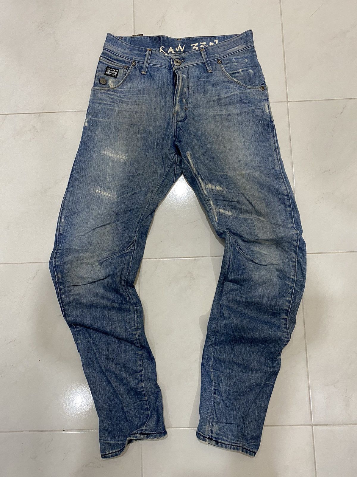 G-Star G-Star RAW 3301 Distressed Jean Size US 32 / EU 48 - 2 Thumbnail