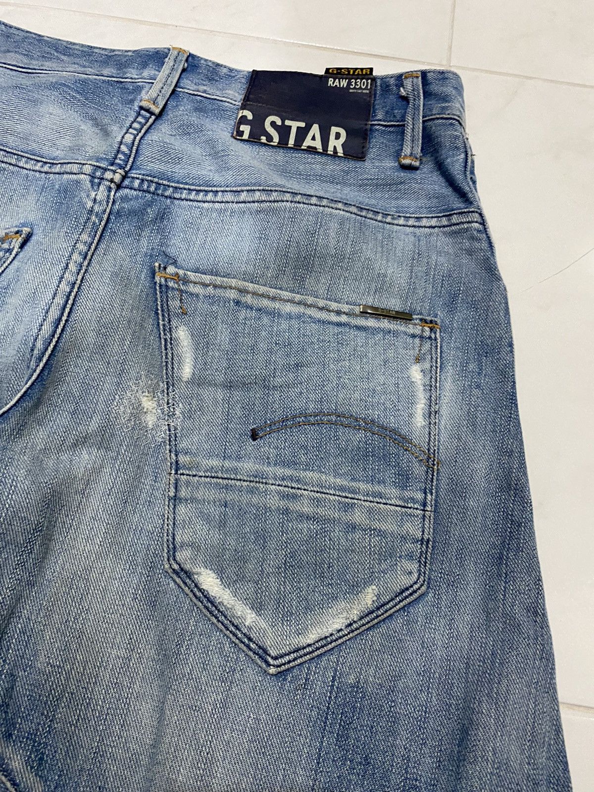 G-Star G-Star RAW 3301 Distressed Jean Size US 32 / EU 48 - 13 Thumbnail