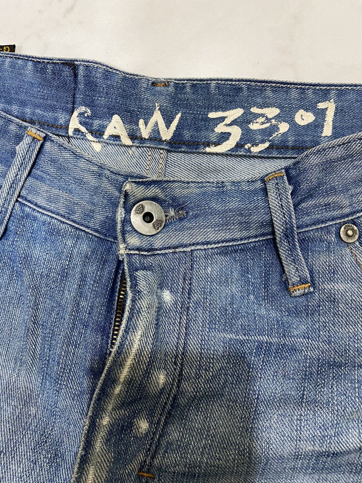 G-Star G-Star RAW 3301 Distressed Jean Size US 32 / EU 48 - 8 Thumbnail