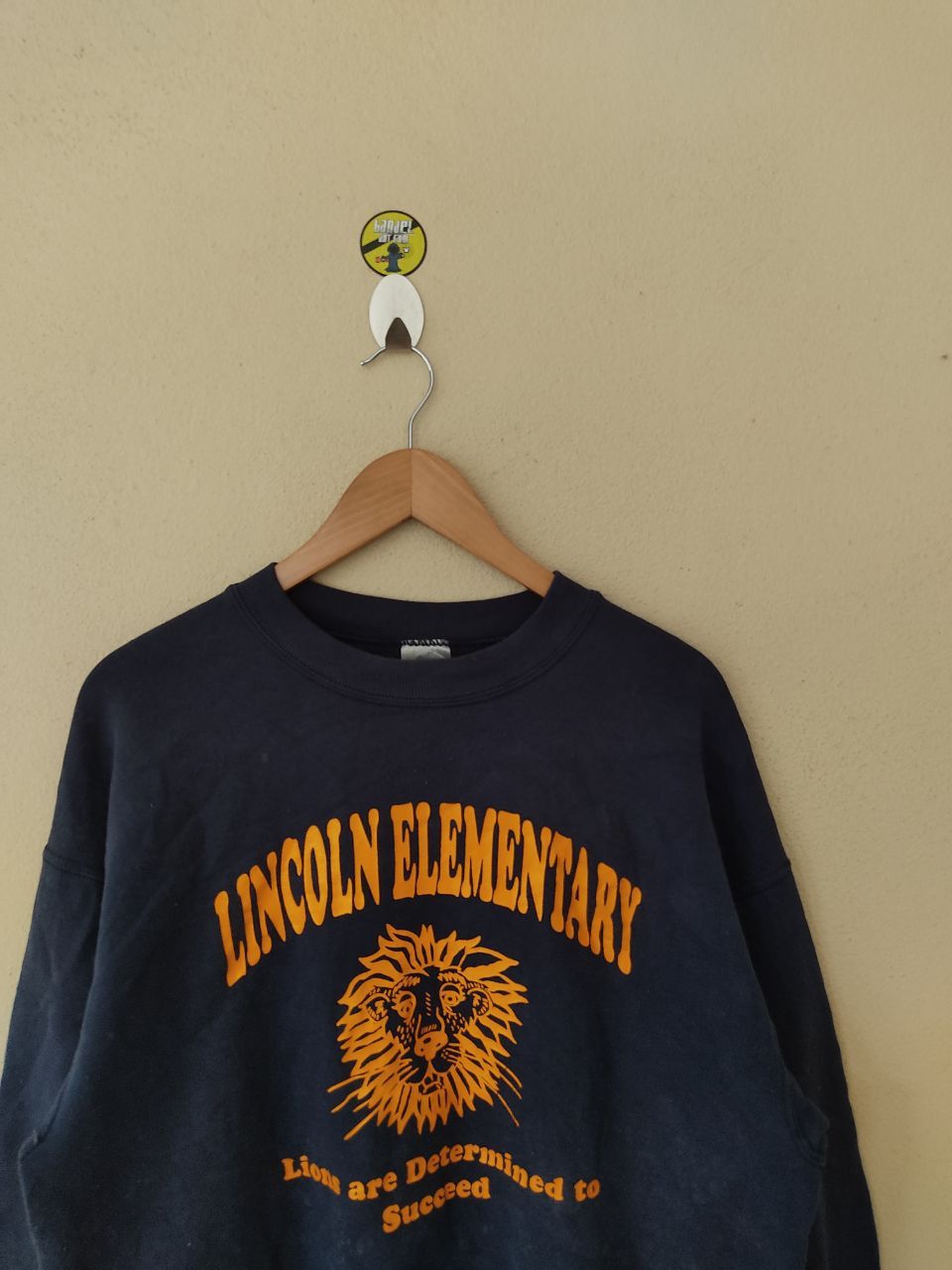 Fruit Of The Loom × Vintage LINCOLN ELEMENTARY LION SWEATSHIRT Size US L / EU 52-54 / 3 - 3 Thumbnail