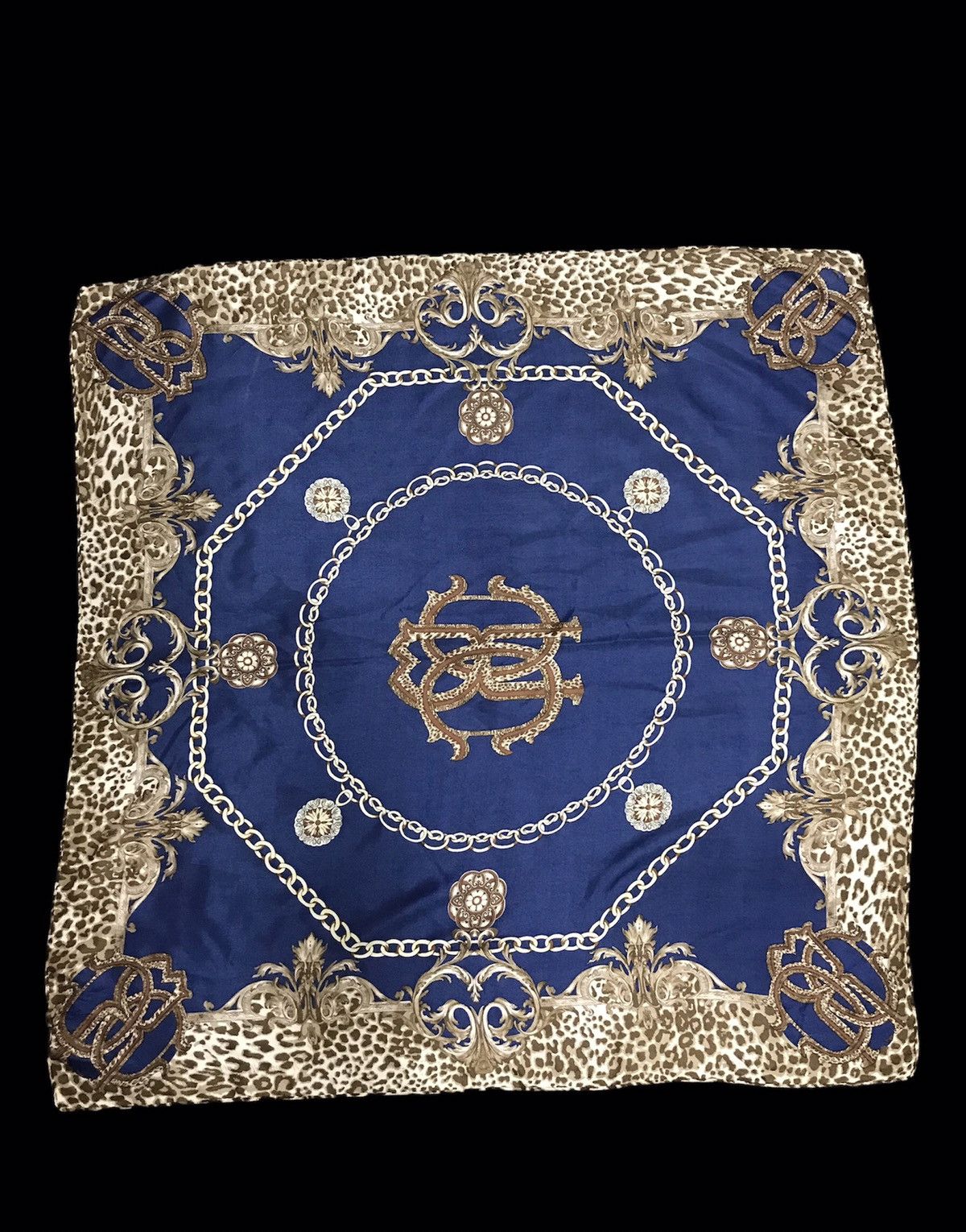 Other × Vintage Vintage WD-NY Silk Scarf Leopard Art Baroque Nice Design Size ONE SIZE - 2 Thumbnail
