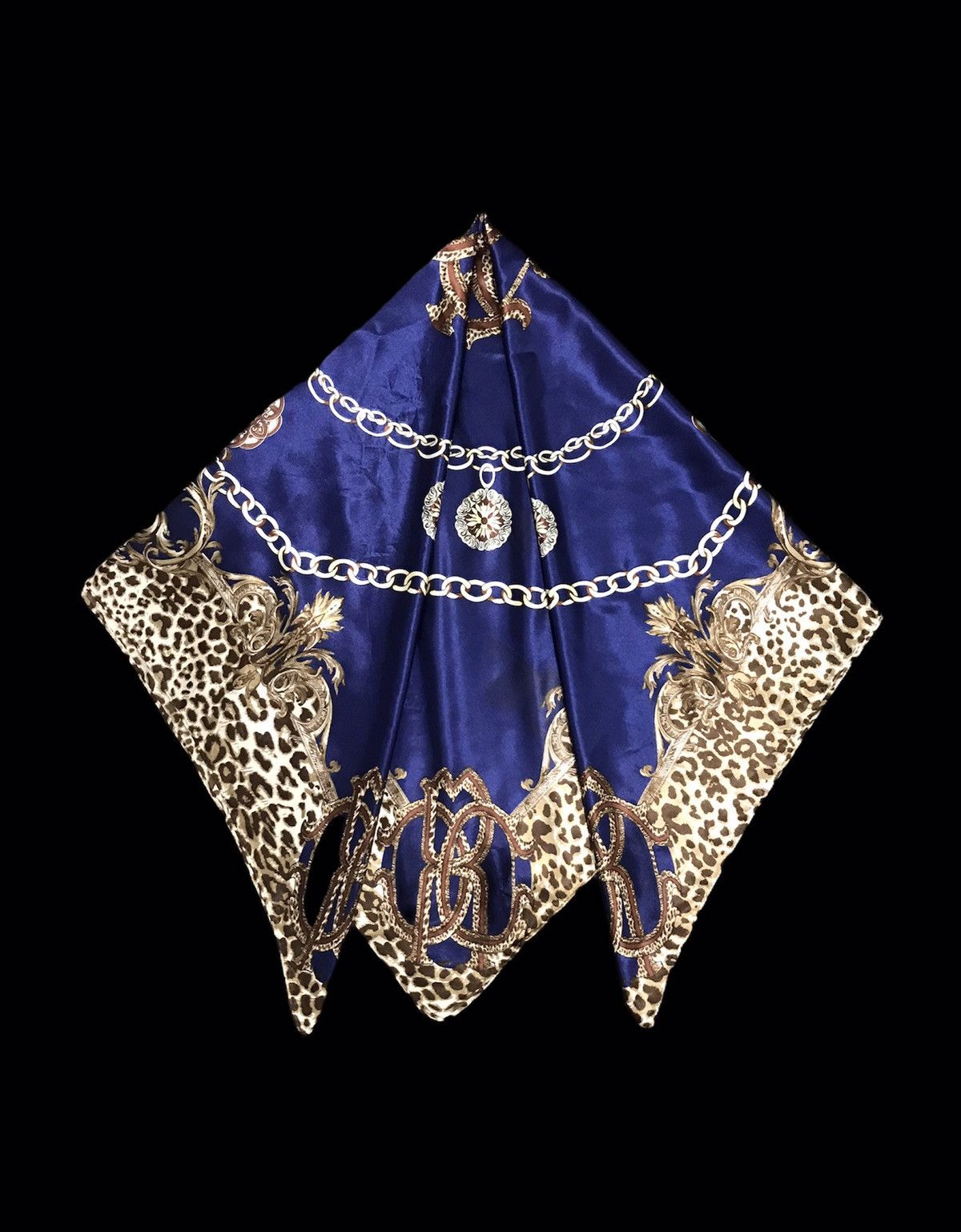 Other × Vintage Vintage WD-NY Silk Scarf Leopard Art Baroque Nice Design Size ONE SIZE - 3 Thumbnail