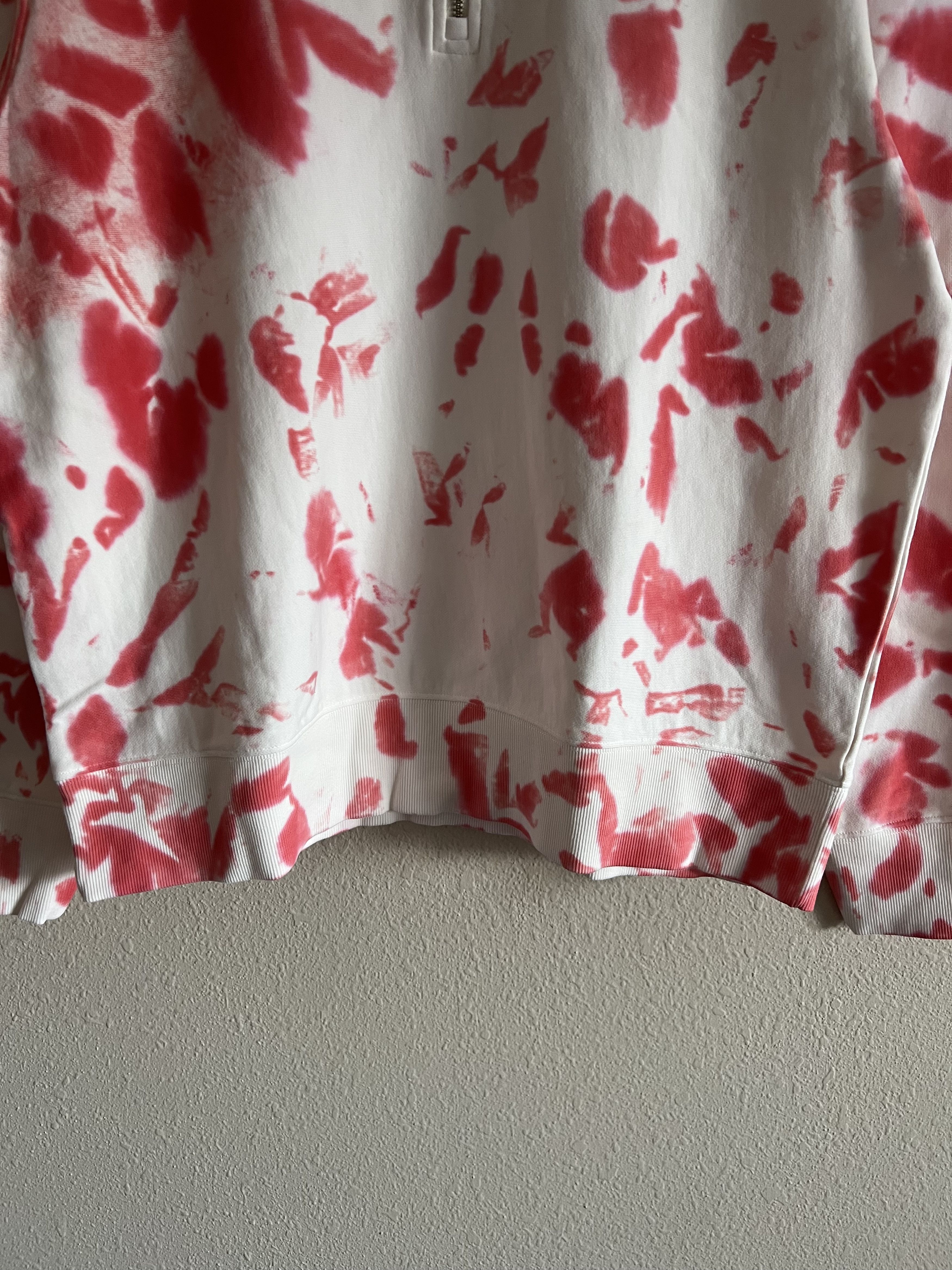Noah Noah Splatter Dye Half Zip Pullover in Red Size US L / EU 52-54 / 3 - 3 Thumbnail