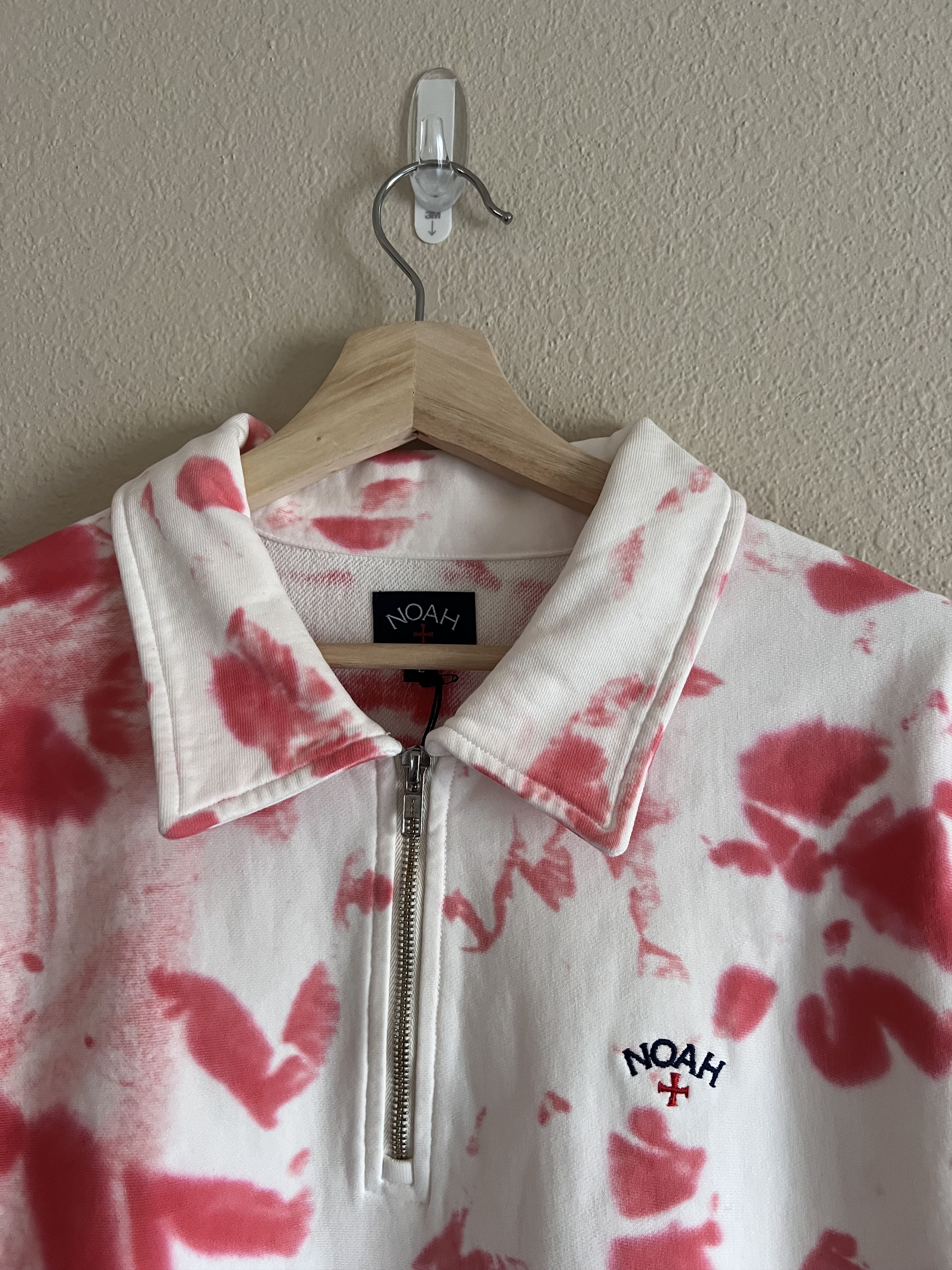 Noah Noah Splatter Dye Half Zip Pullover in Red Size US L / EU 52-54 / 3 - 2 Thumbnail