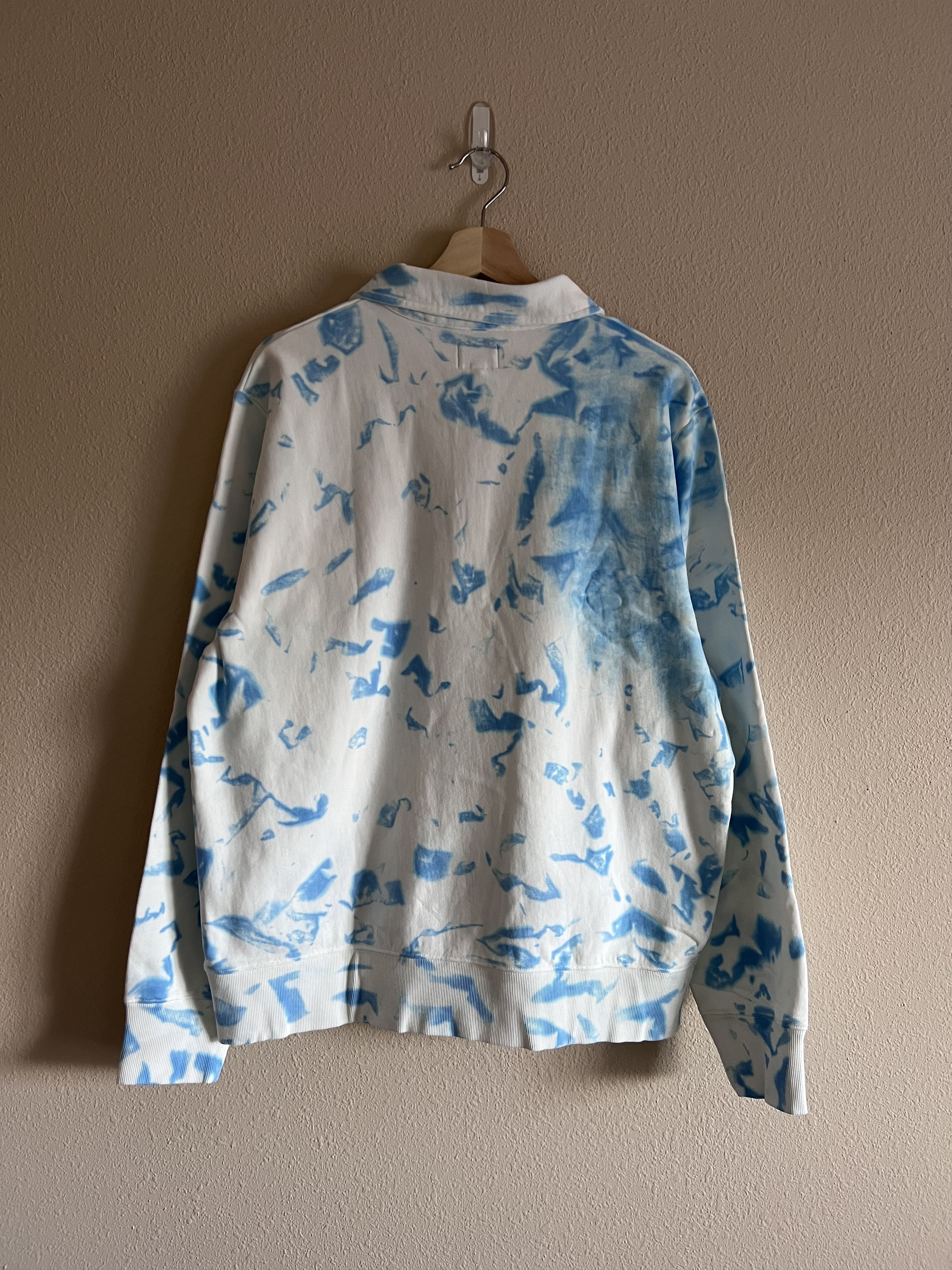 Noah Noah Splatter Dye Half Zip Pullover in Blue Size US L / EU 52-54 / 3 - 4 Thumbnail