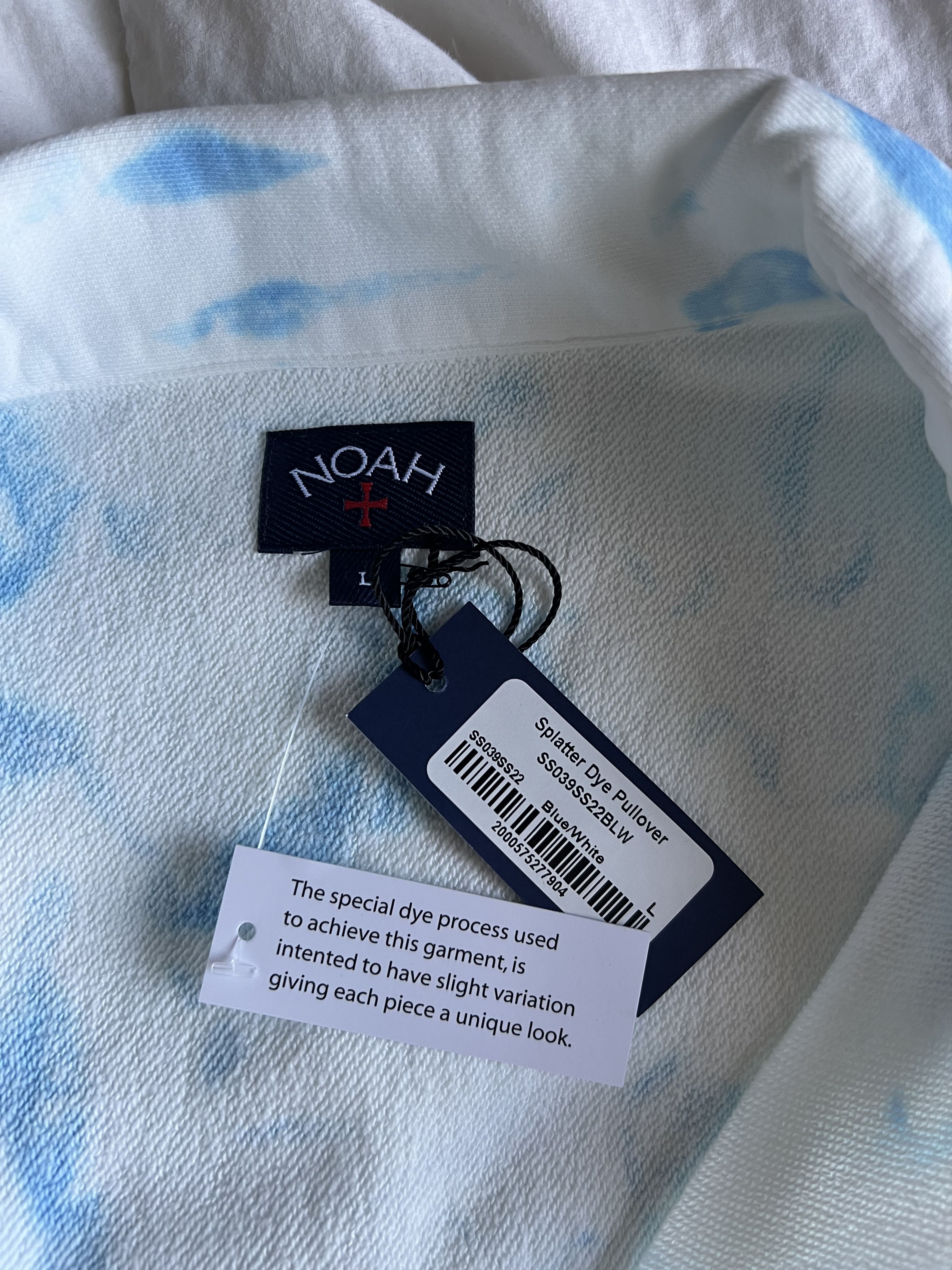 Noah Noah Splatter Dye Half Zip Pullover in Blue Size US L / EU 52-54 / 3 - 6 Thumbnail