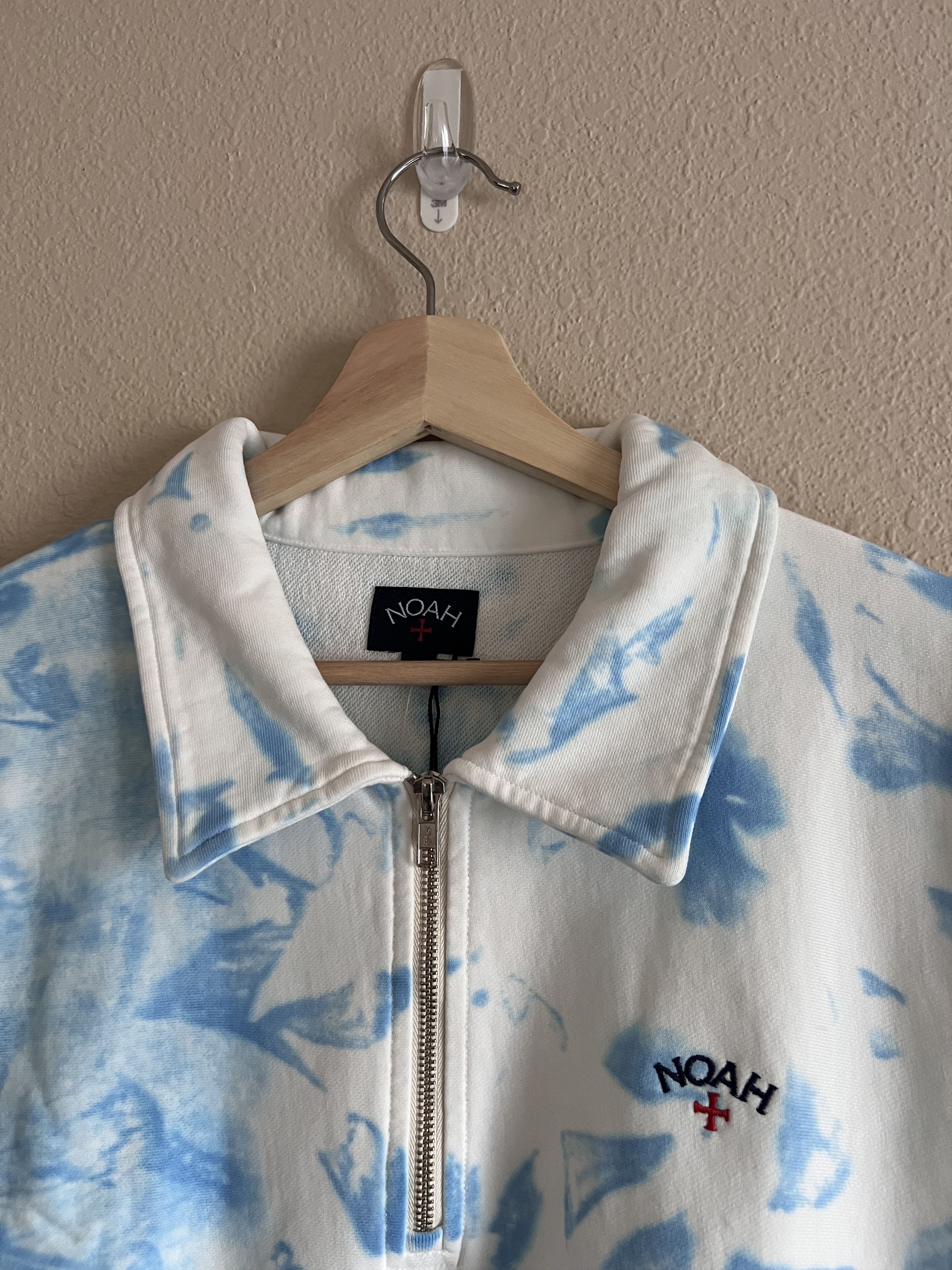 Noah Noah Splatter Dye Half Zip Pullover in Blue Size US L / EU 52-54 / 3 - 2 Thumbnail