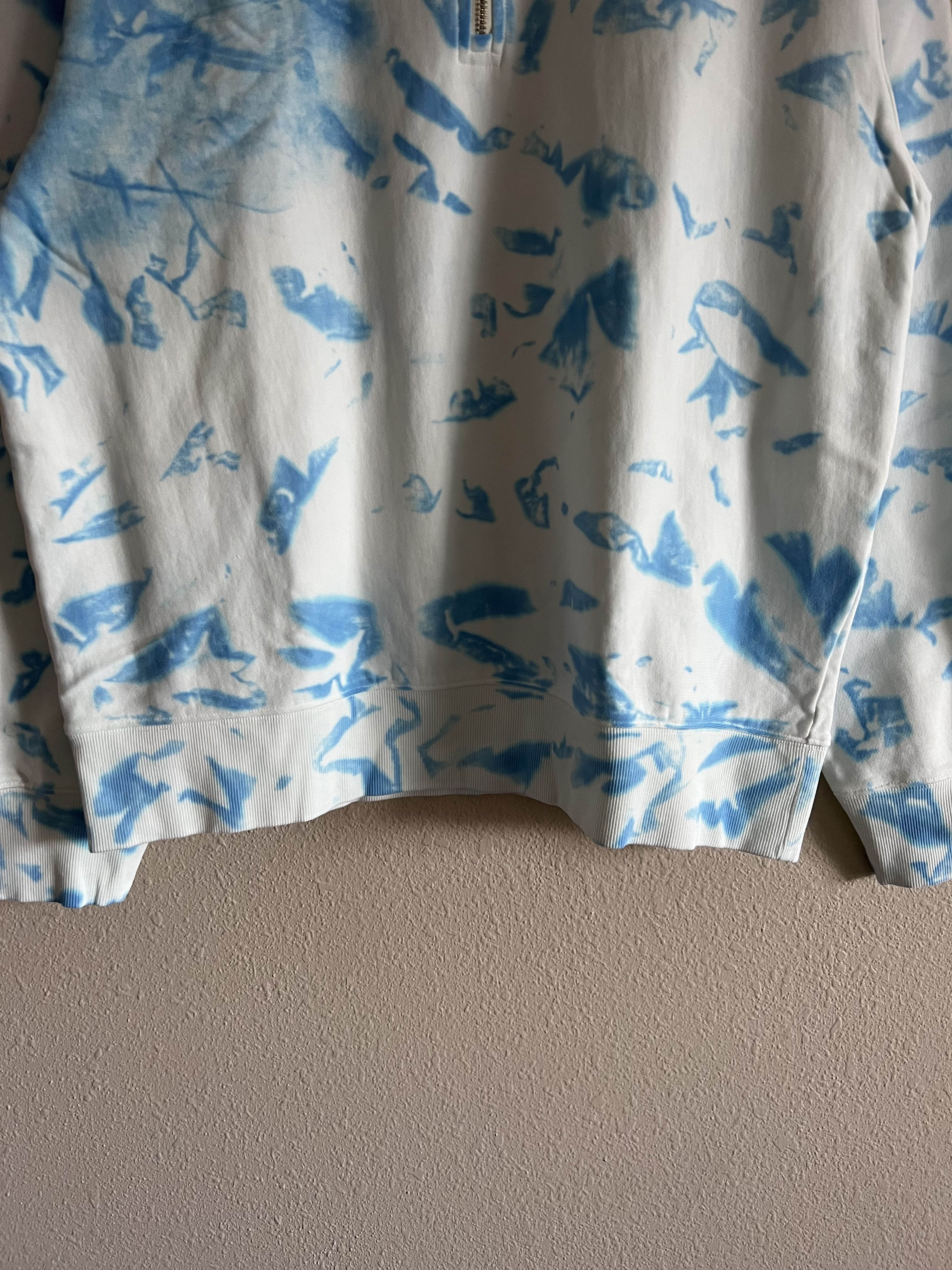 Noah Noah Splatter Dye Half Zip Pullover in Blue Size US L / EU 52-54 / 3 - 3 Thumbnail
