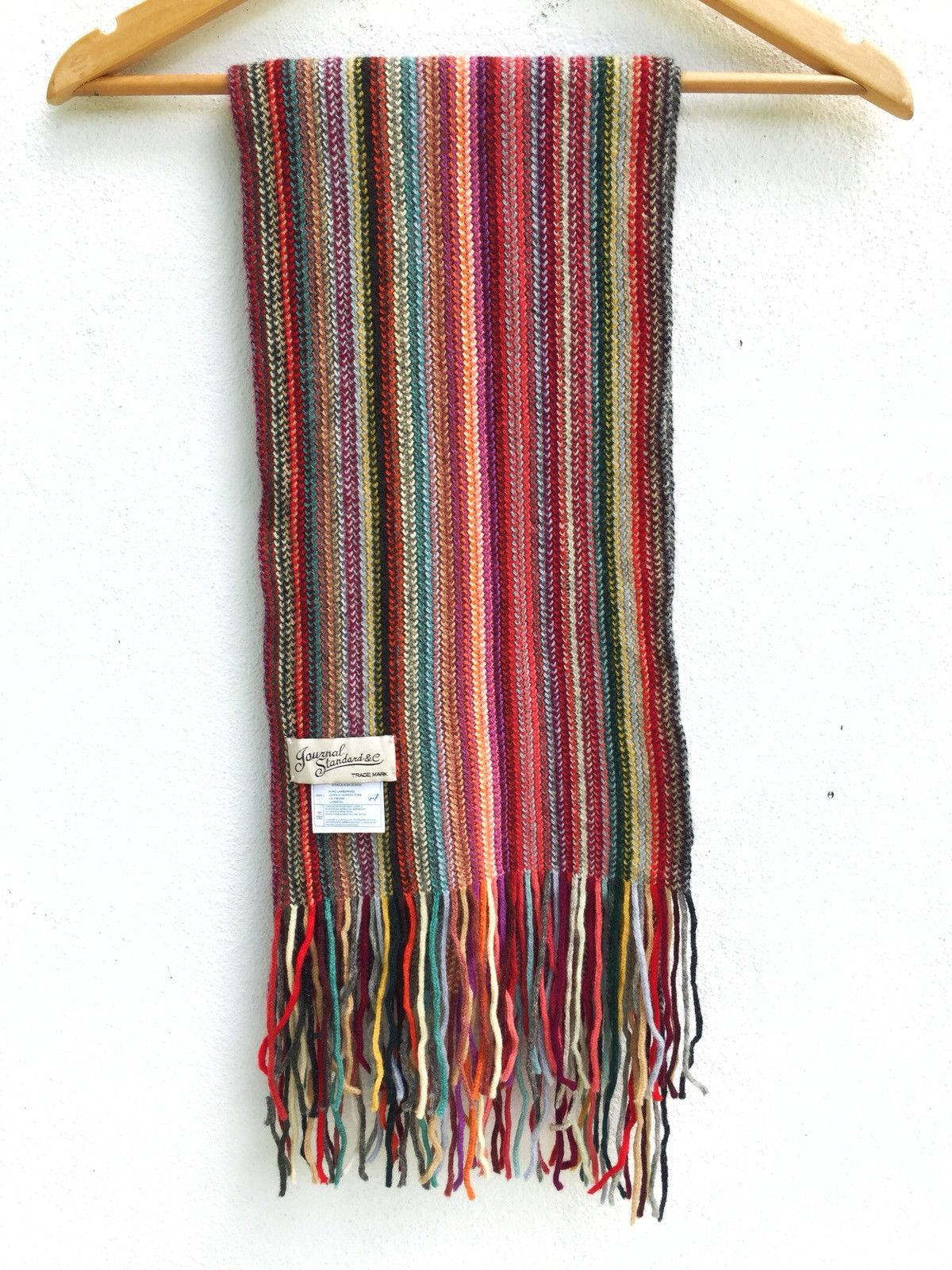 Journal Standard JS 🇯🇵 Beautiful Hand Knit Pure Lambswool Scarves Size ONE SIZE - 2 Thumbnail