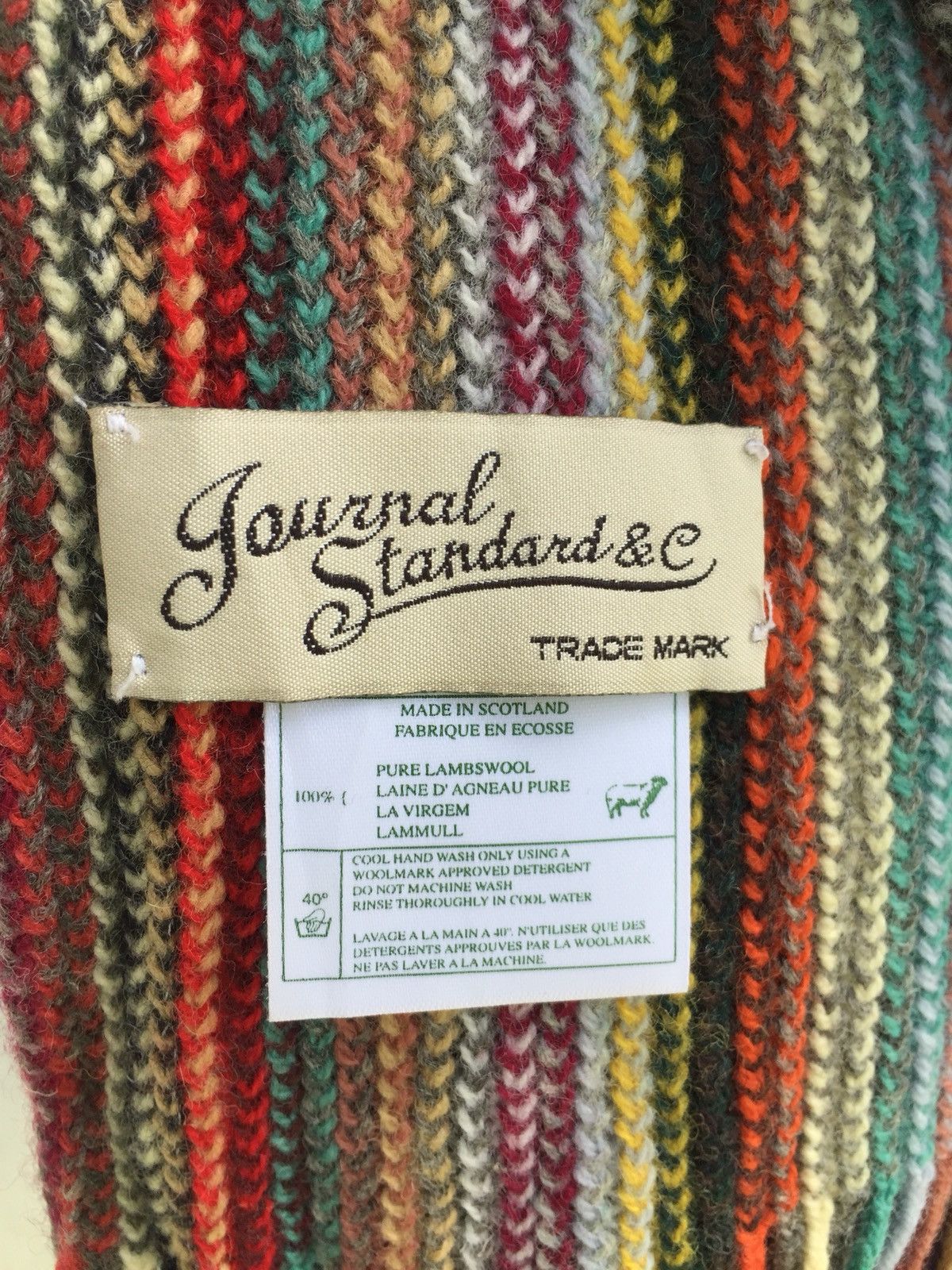 Journal Standard JS 🇯🇵 Beautiful Hand Knit Pure Lambswool Scarves Size ONE SIZE - 4 Thumbnail
