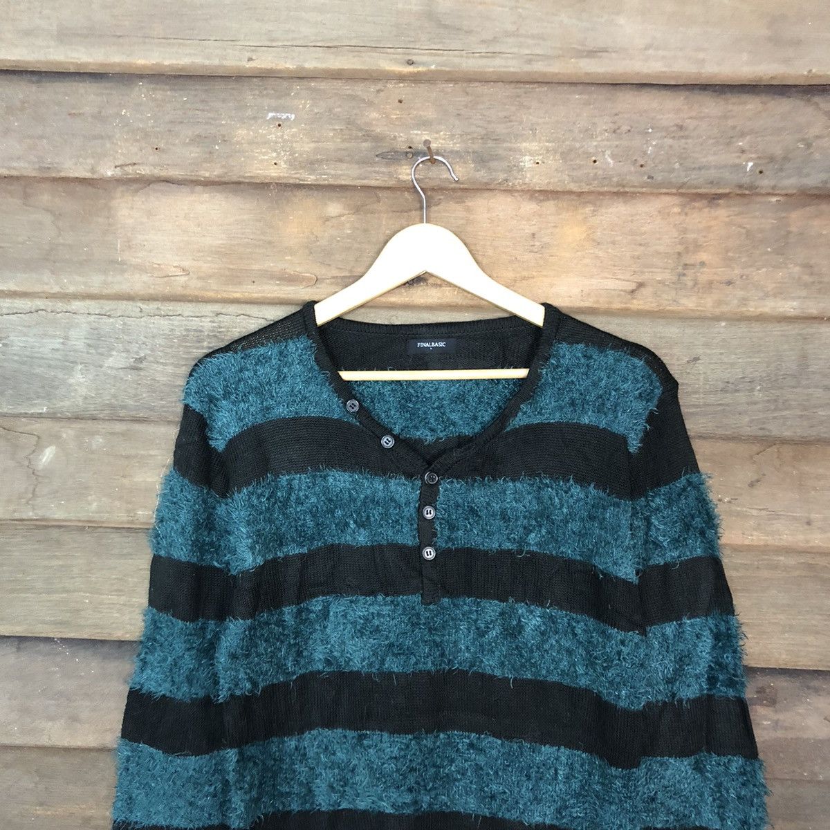 Homespun Knitwear Final Basic stripe like cobain Fur Shaggy Knitwear #c1029 Size US M / EU 48-50 / 2 - 2 Thumbnail