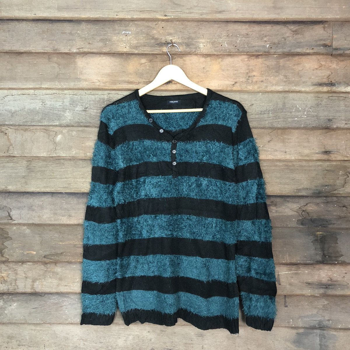 Homespun Knitwear Final Basic stripe like cobain Fur Shaggy Knitwear #c1029 Size US M / EU 48-50 / 2 - 1 Thumbnail