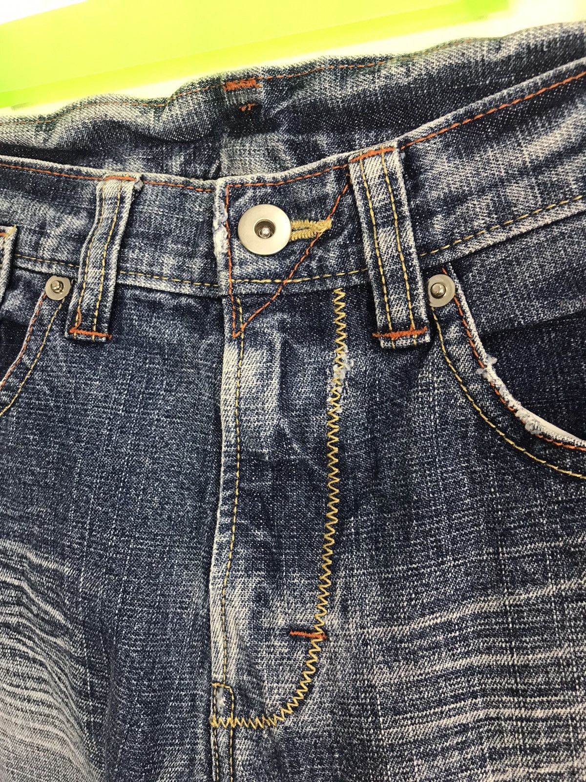Japanese Brand × Vintage Vintage Compass Straight Cut Style Pants Distressed Denim Size US 30 / EU 46 - 3 Thumbnail