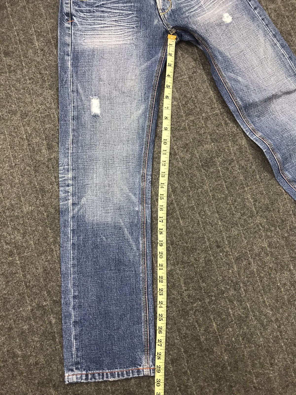 Japanese Brand × Vintage Vintage Compass Straight Cut Style Pants Distressed Denim Size US 30 / EU 46 - 9 Thumbnail