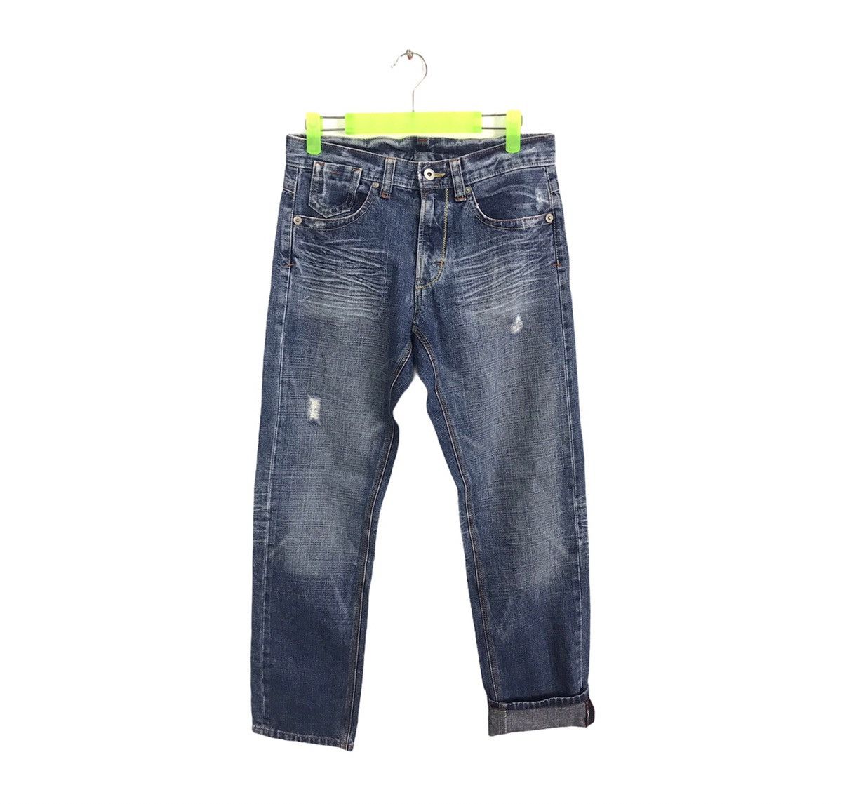 Japanese Brand × Vintage Vintage Compass Straight Cut Style Pants Distressed Denim Size US 30 / EU 46 - 1 Thumbnail